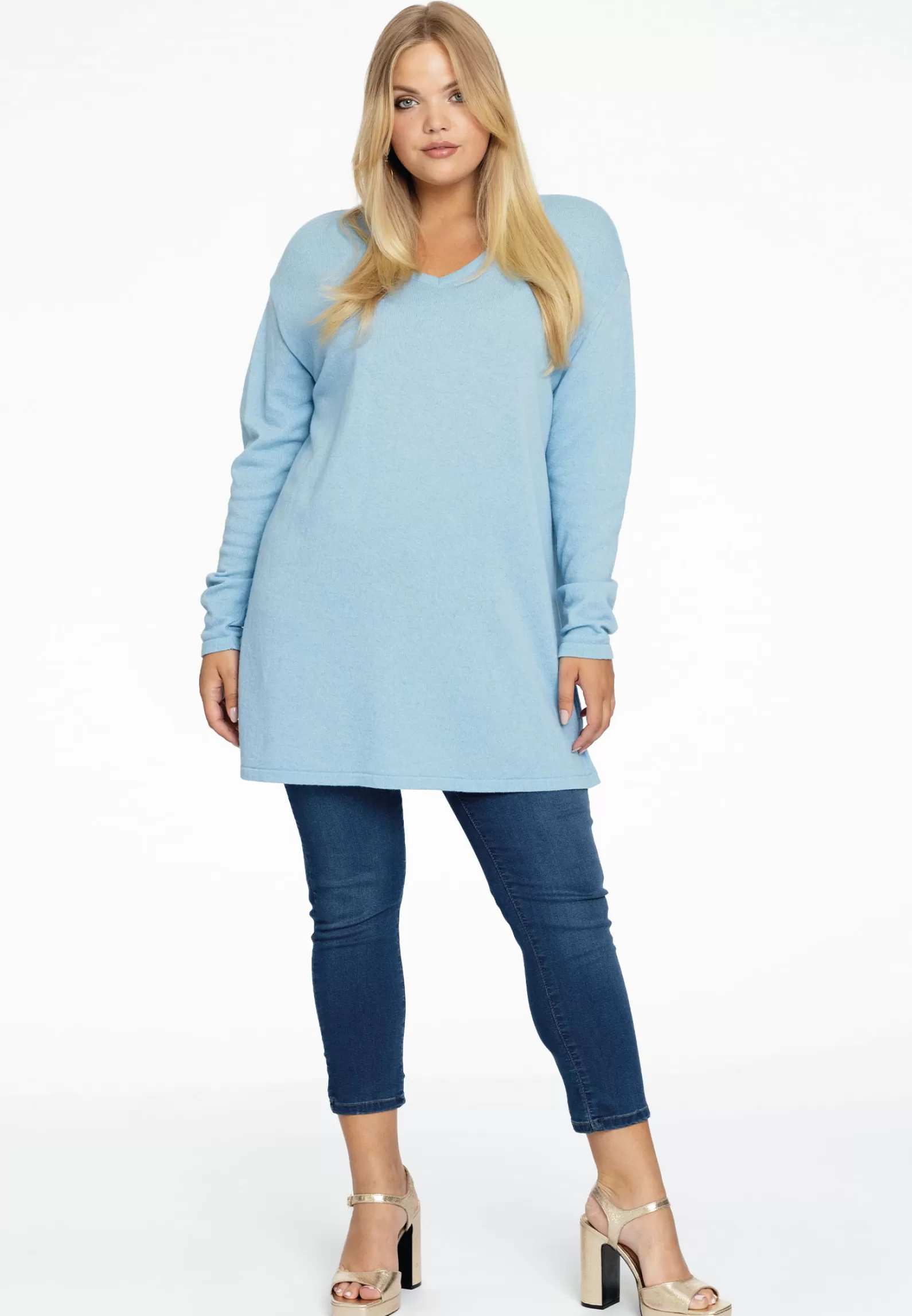 Fashion Pull V-Neck Cashmere Women Basics