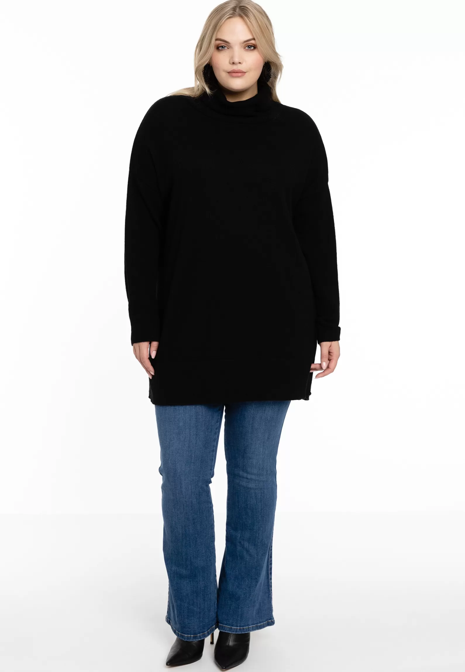 Discount Pullover High Neck Rib Women Sweaters & Cardigans