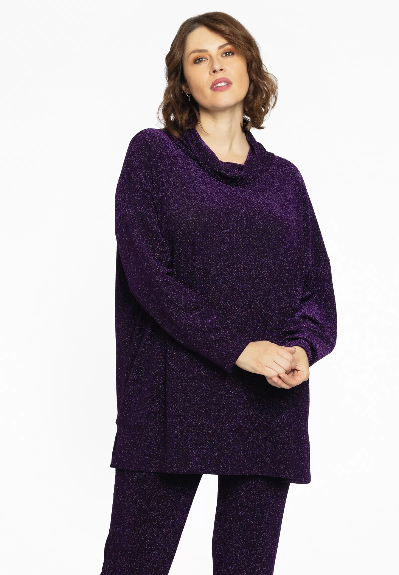 New Pullover Turtle Neck Lurex Women Sweaters & Cardigans