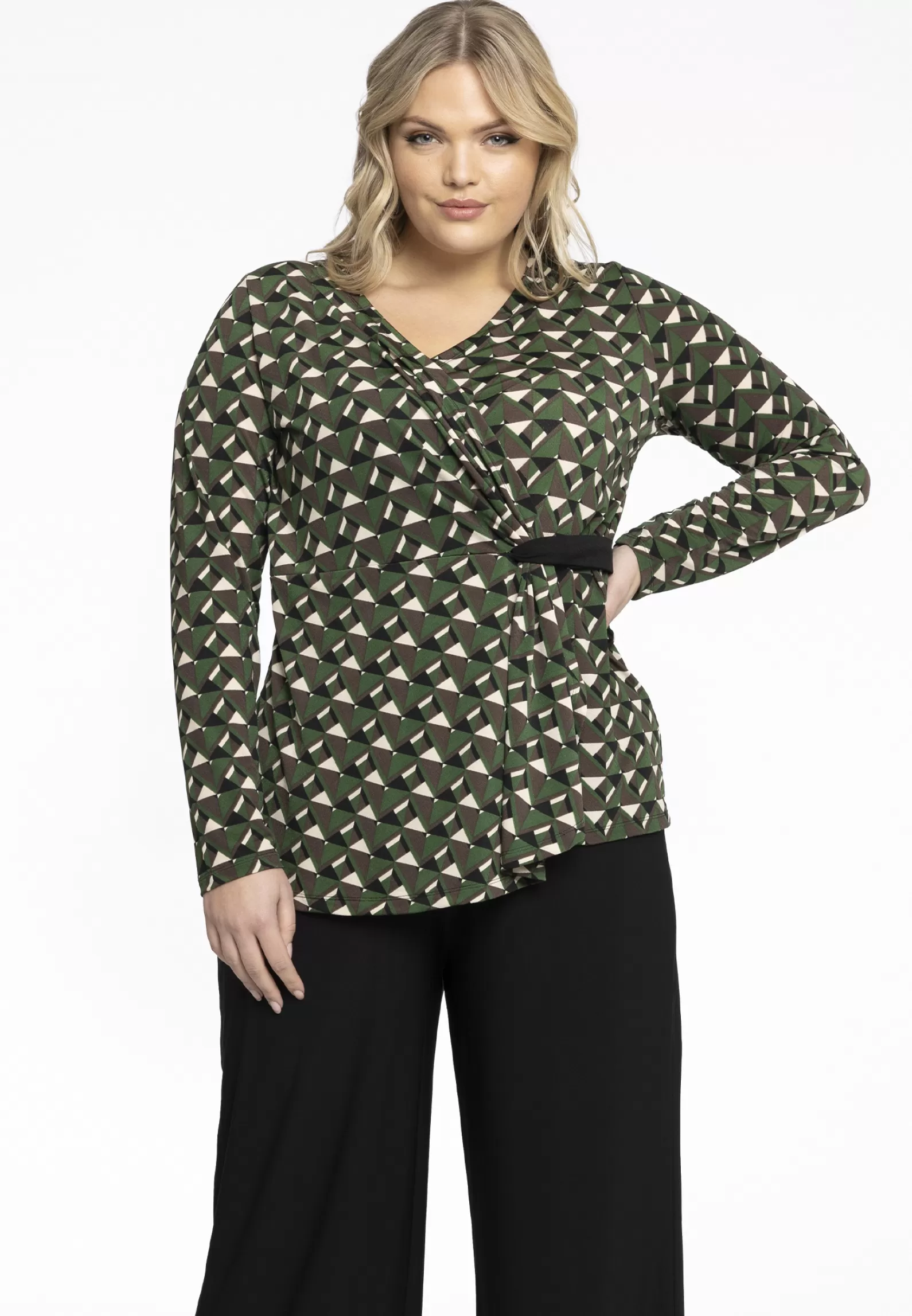 Sale Shirt Cross-Over Geometric Women Shirts