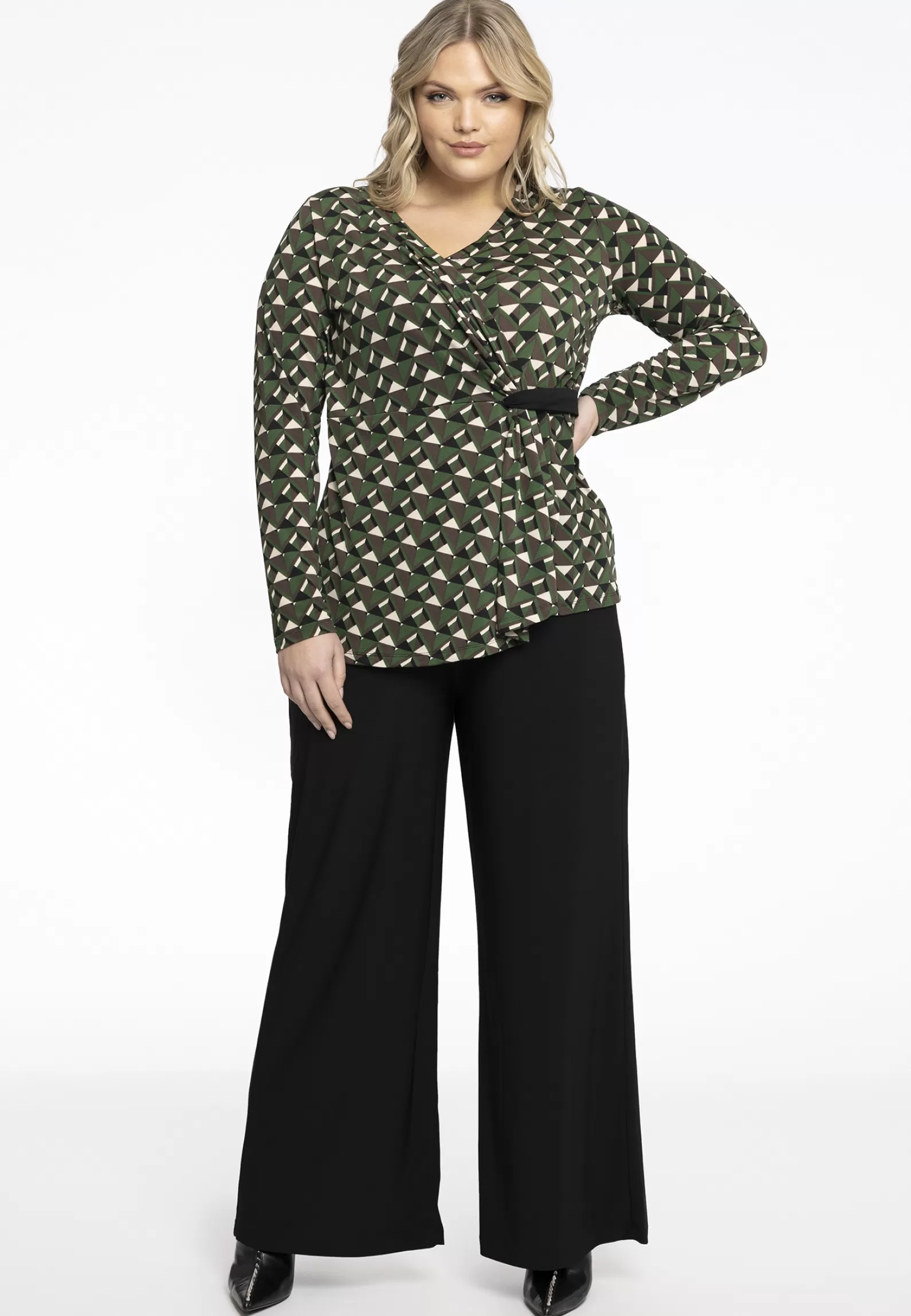 Sale Shirt Cross-Over Geometric Women Shirts