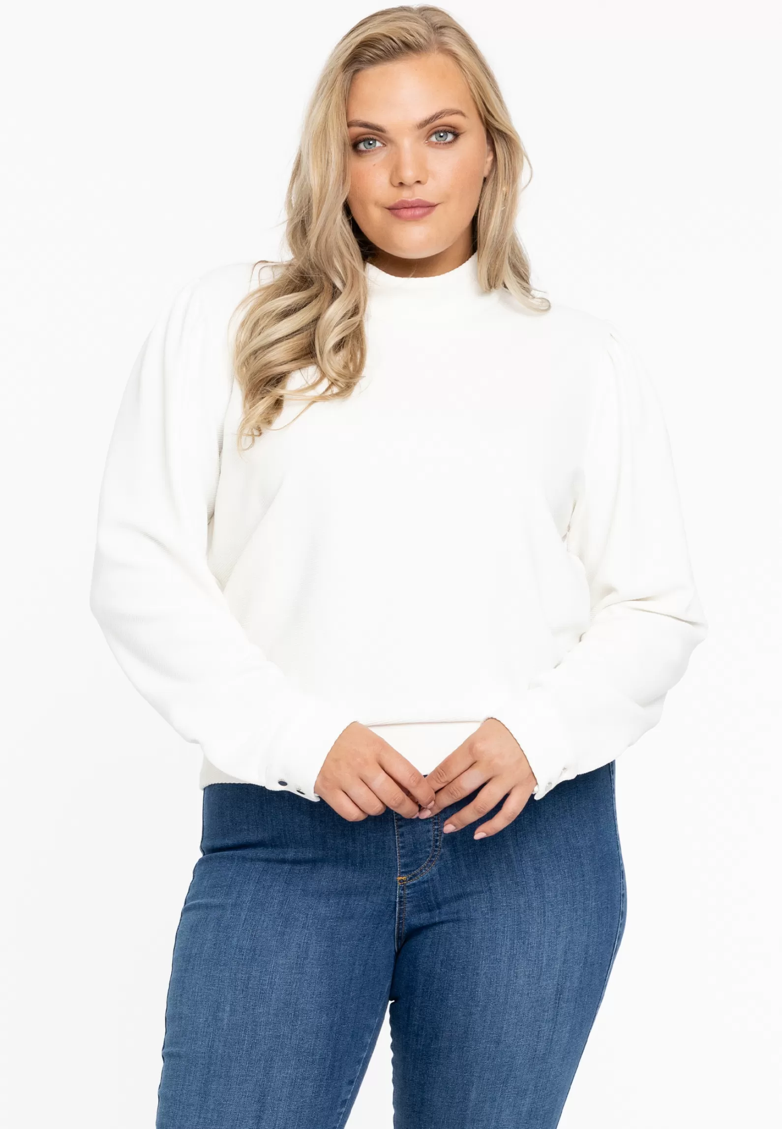 New Shirt Puff Sleeve Diagonal Women Sweaters & Cardigans
