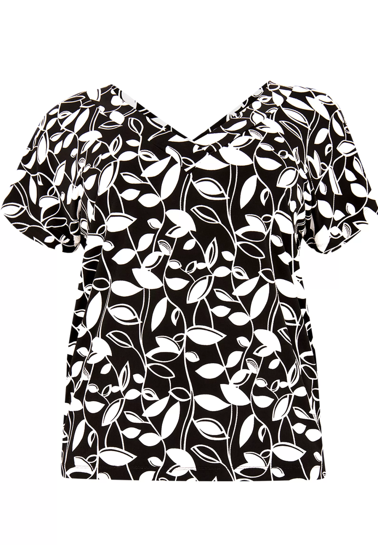 Best Shirt V-Neck Leaves Women Shirts