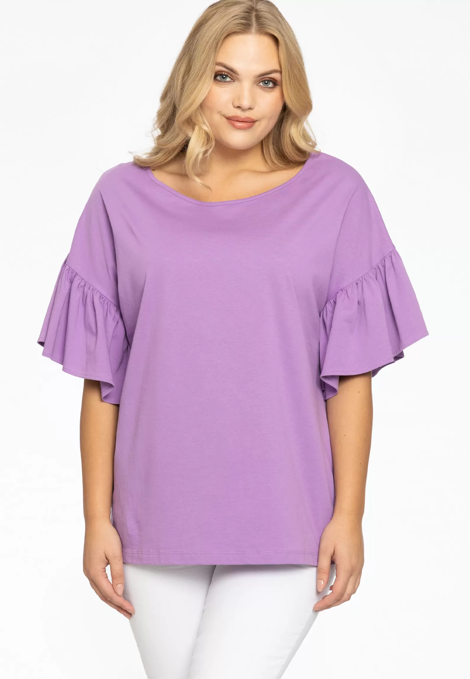 Best Shirt Wide Frill Sleeve Cotton Women Shirts