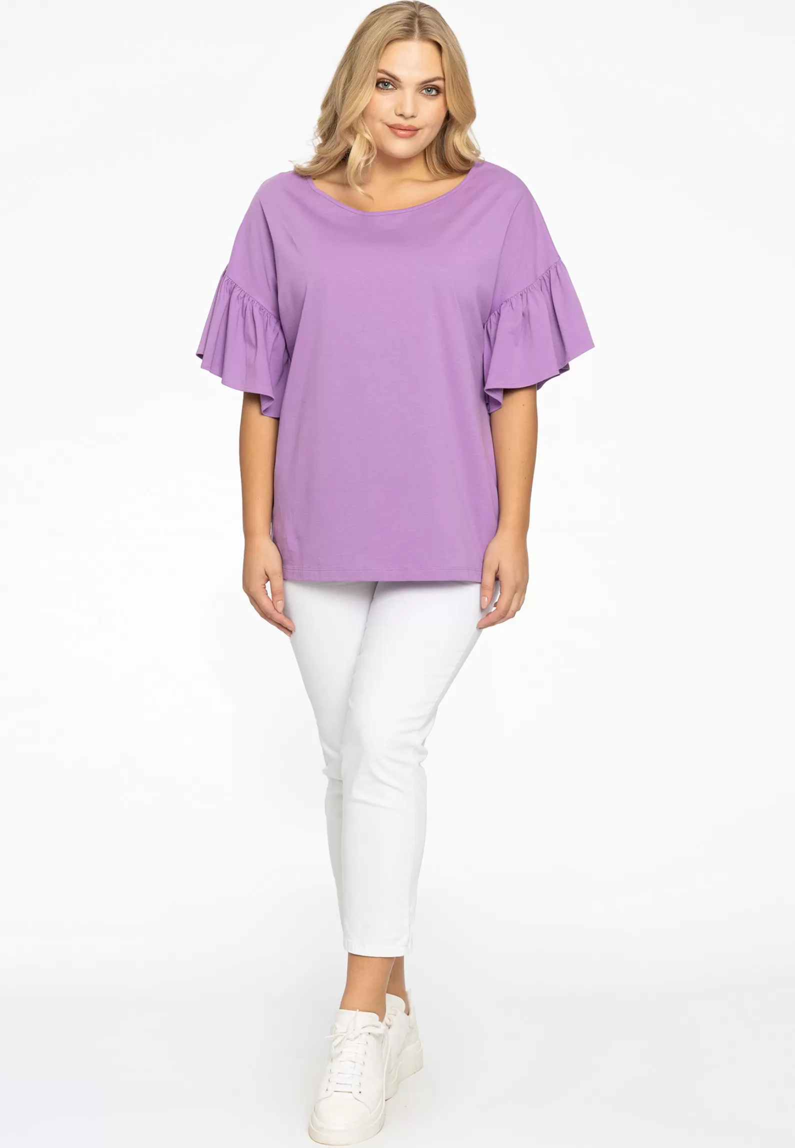 Best Shirt Wide Frill Sleeve Cotton Women Shirts