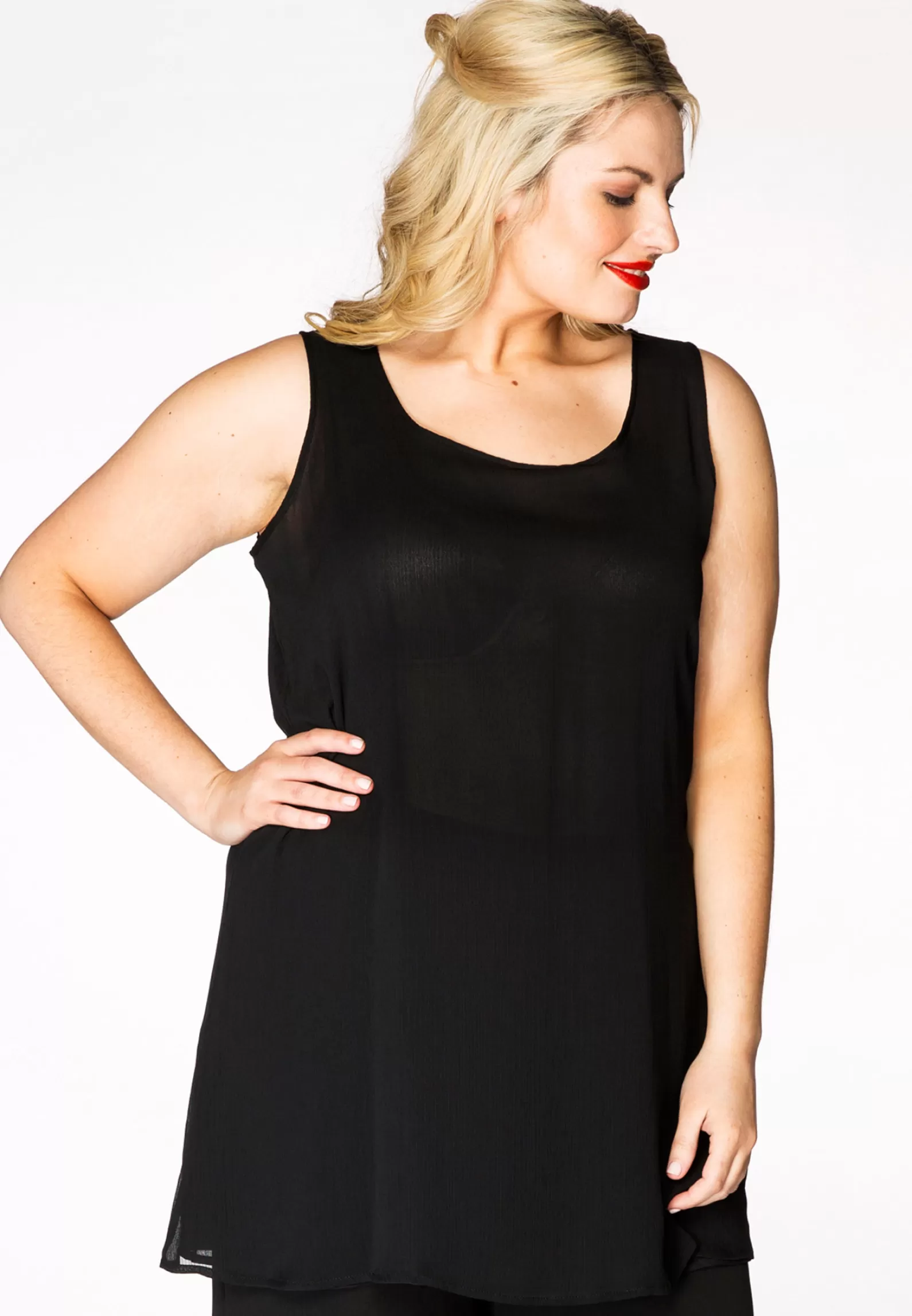 Store Singlet Flare Uni Voile Women Basics