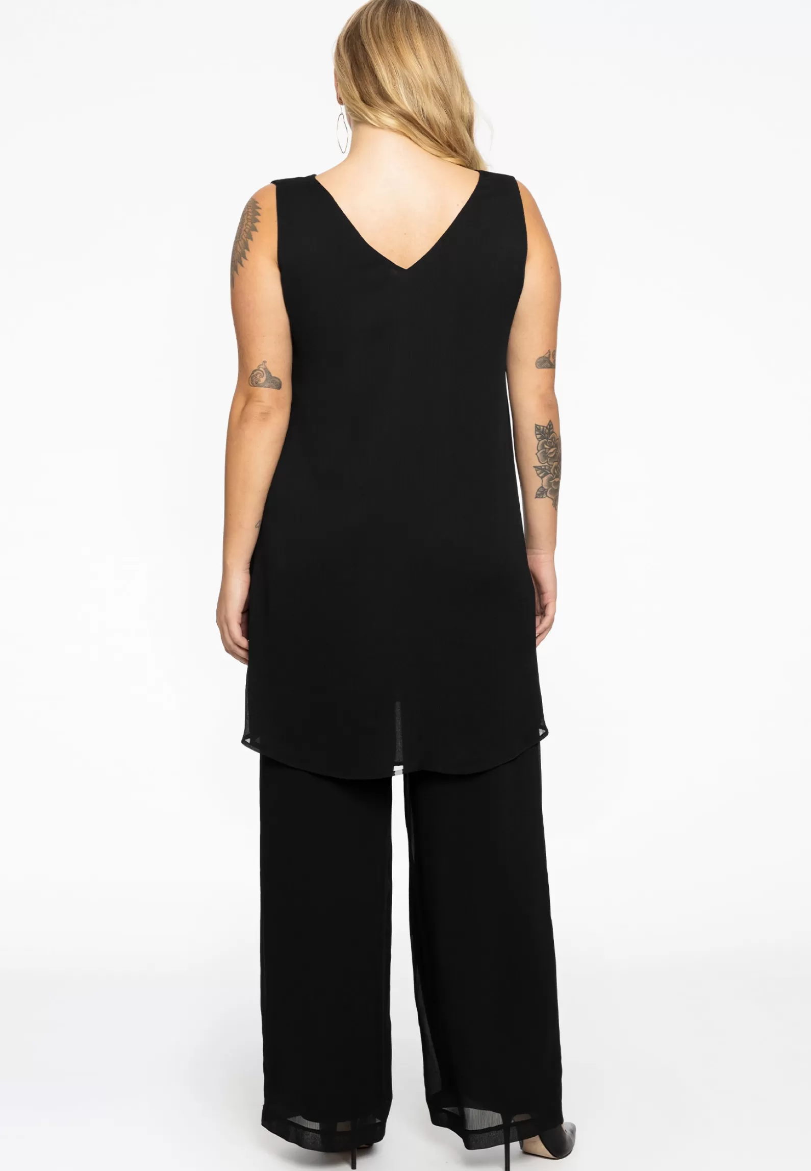 Best Singlet Long V-Neck Voile Uni Women Tunics