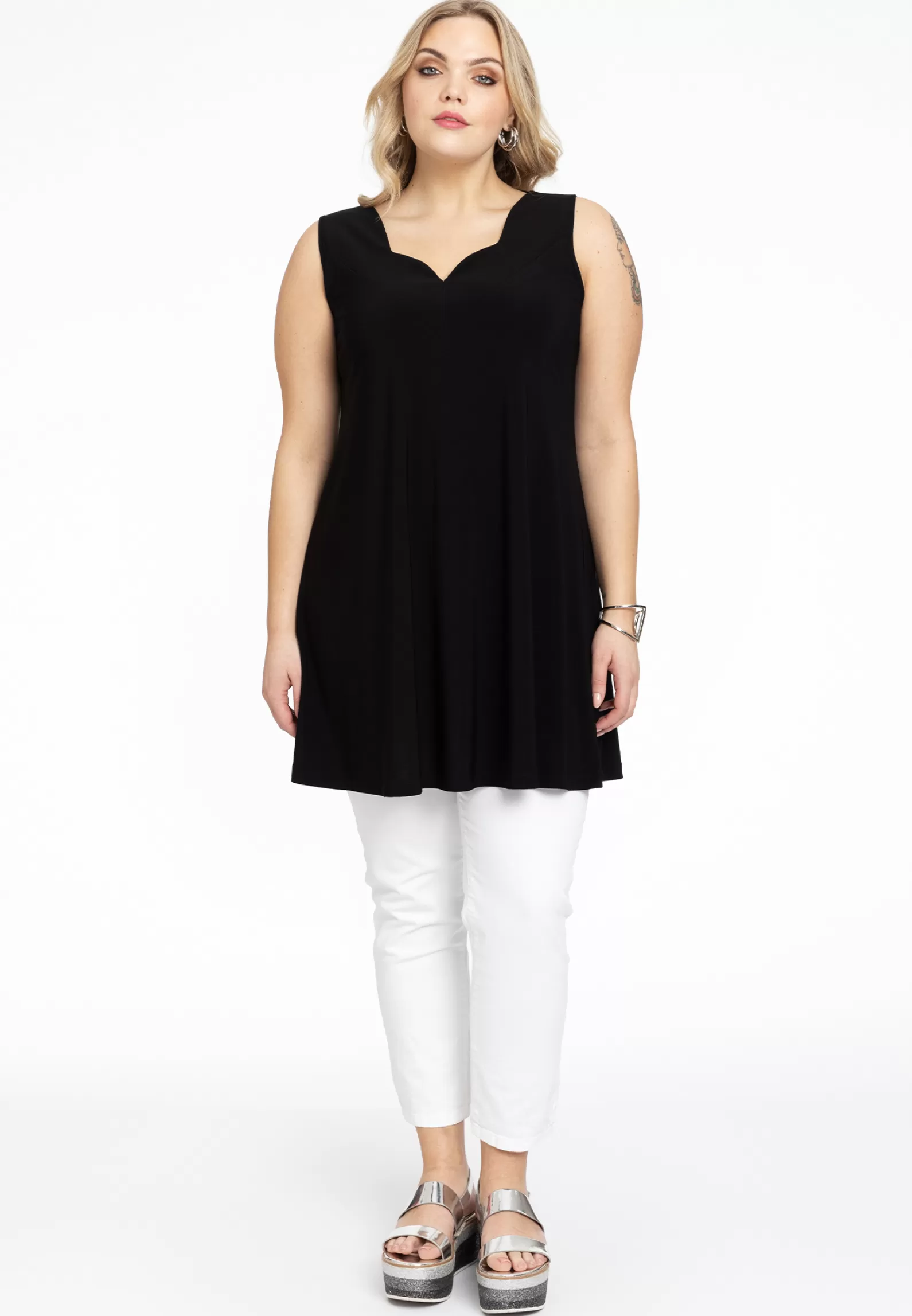 Outlet Singlet Wide Bottom V-Neck Dolce Women Basics