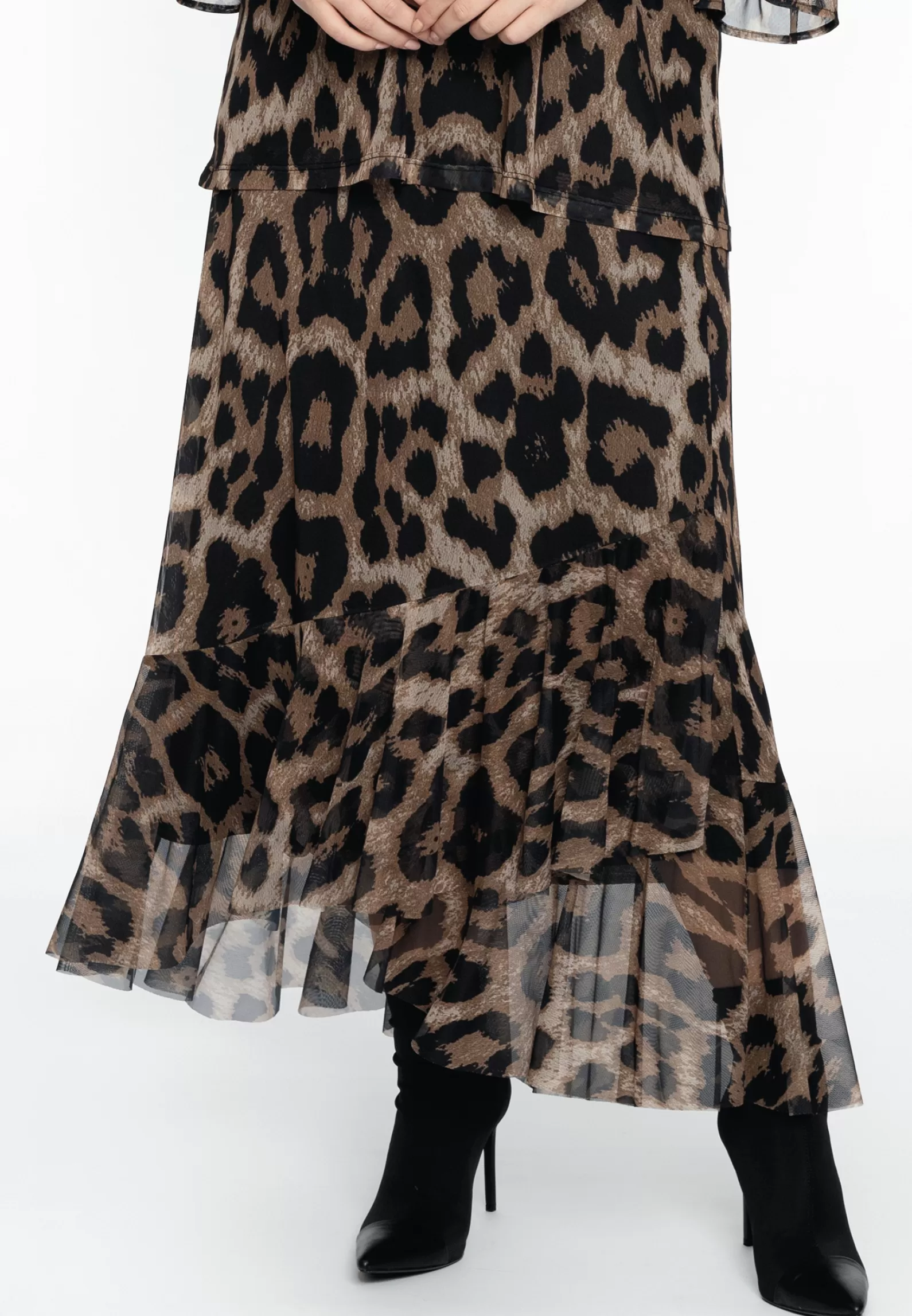 Outlet Skirt Frill Leopard Women Skirts