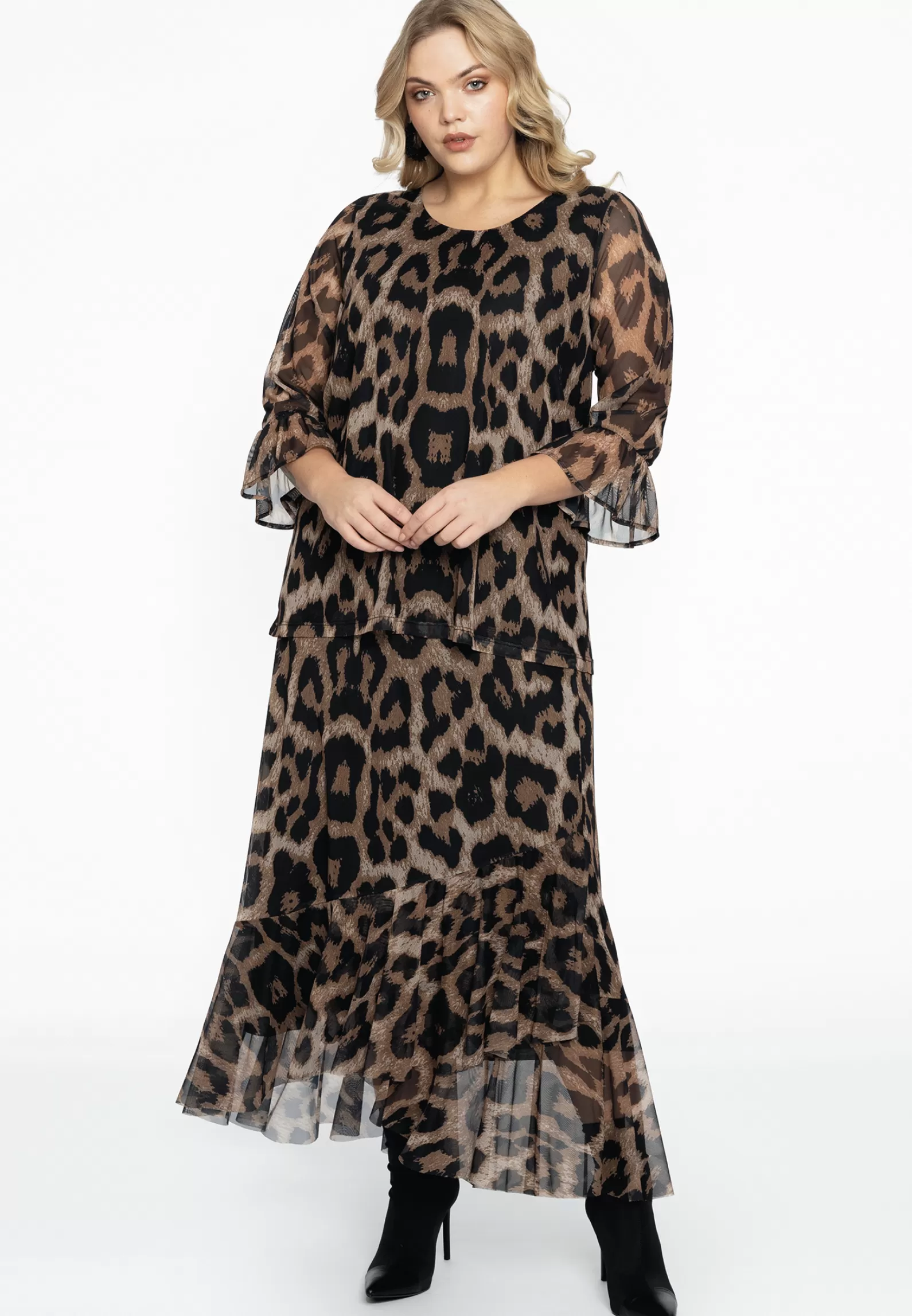 Outlet Skirt Frill Leopard Women Skirts