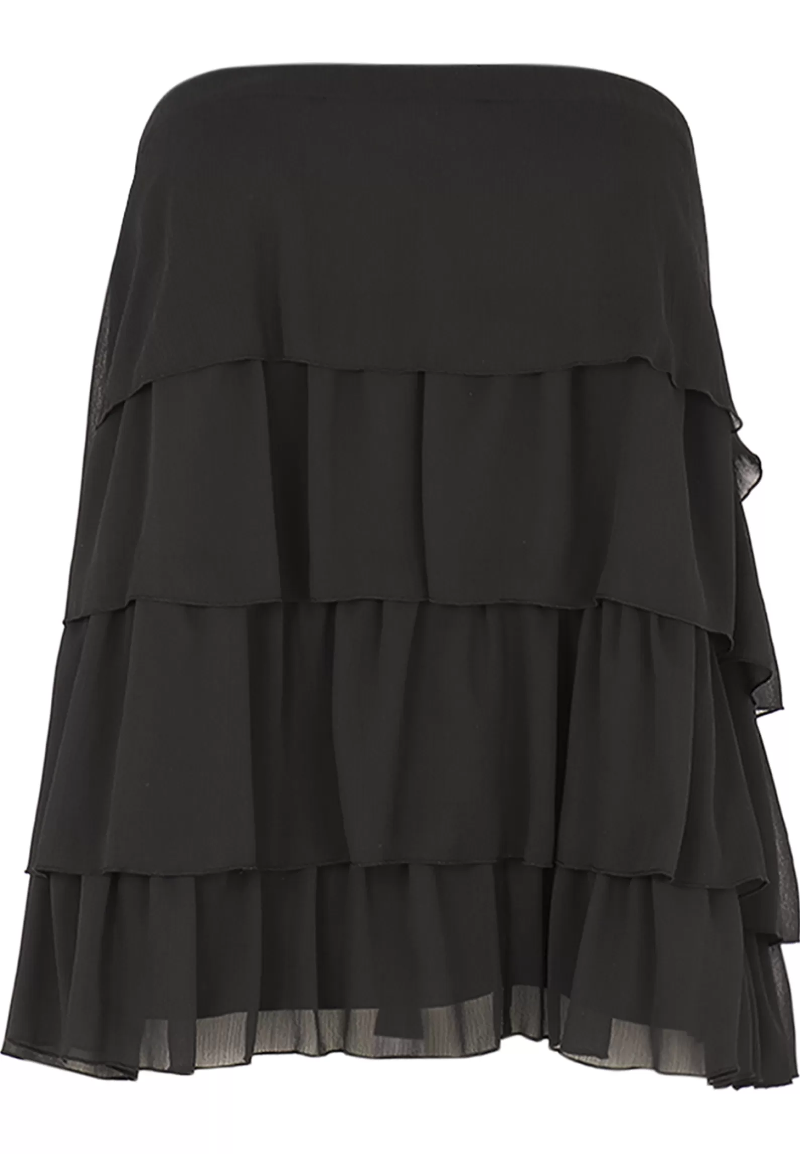 Outlet Top Strapless Ruffled Voile Women Shirts
