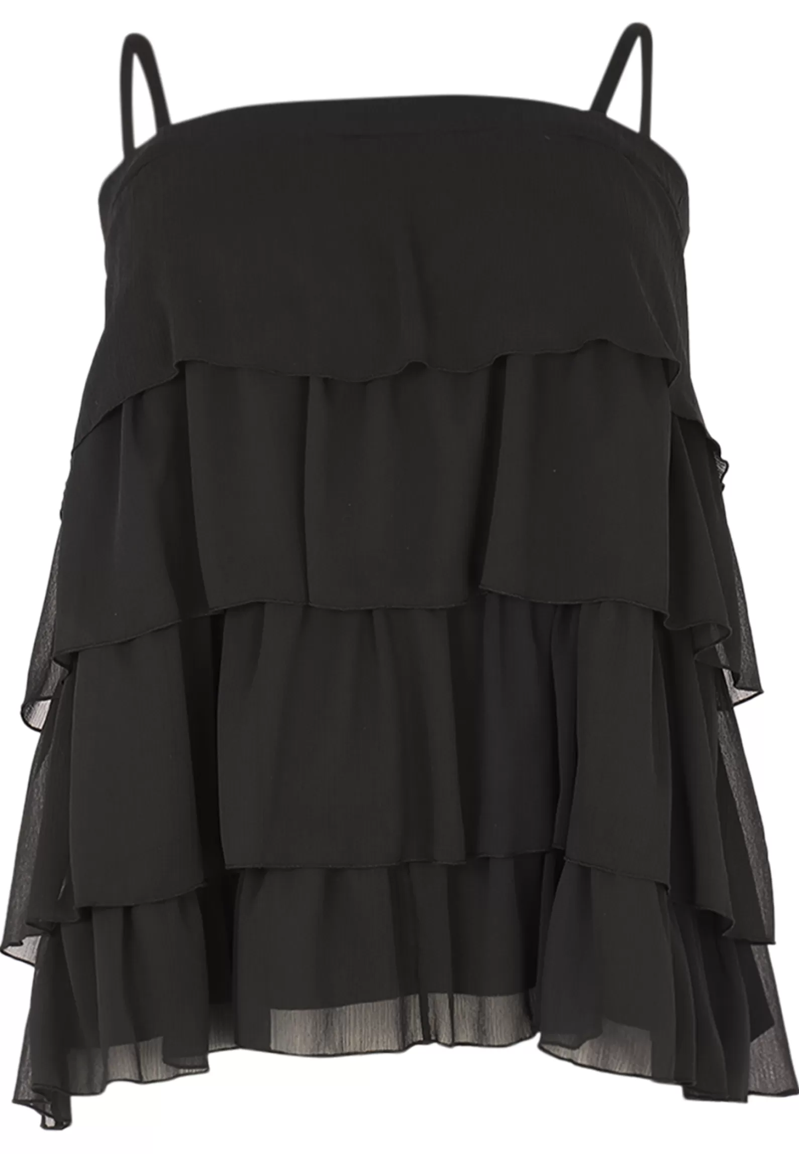 Outlet Top Strapless Ruffled Voile Women Shirts