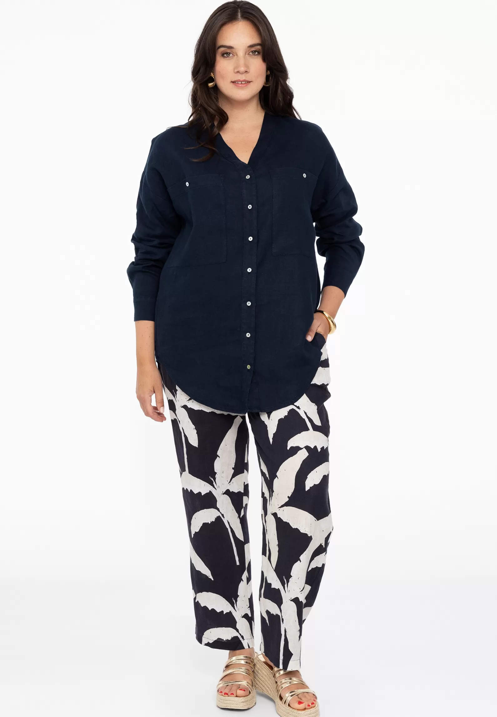 Fashion Trousers Palm Tree Women Trousers