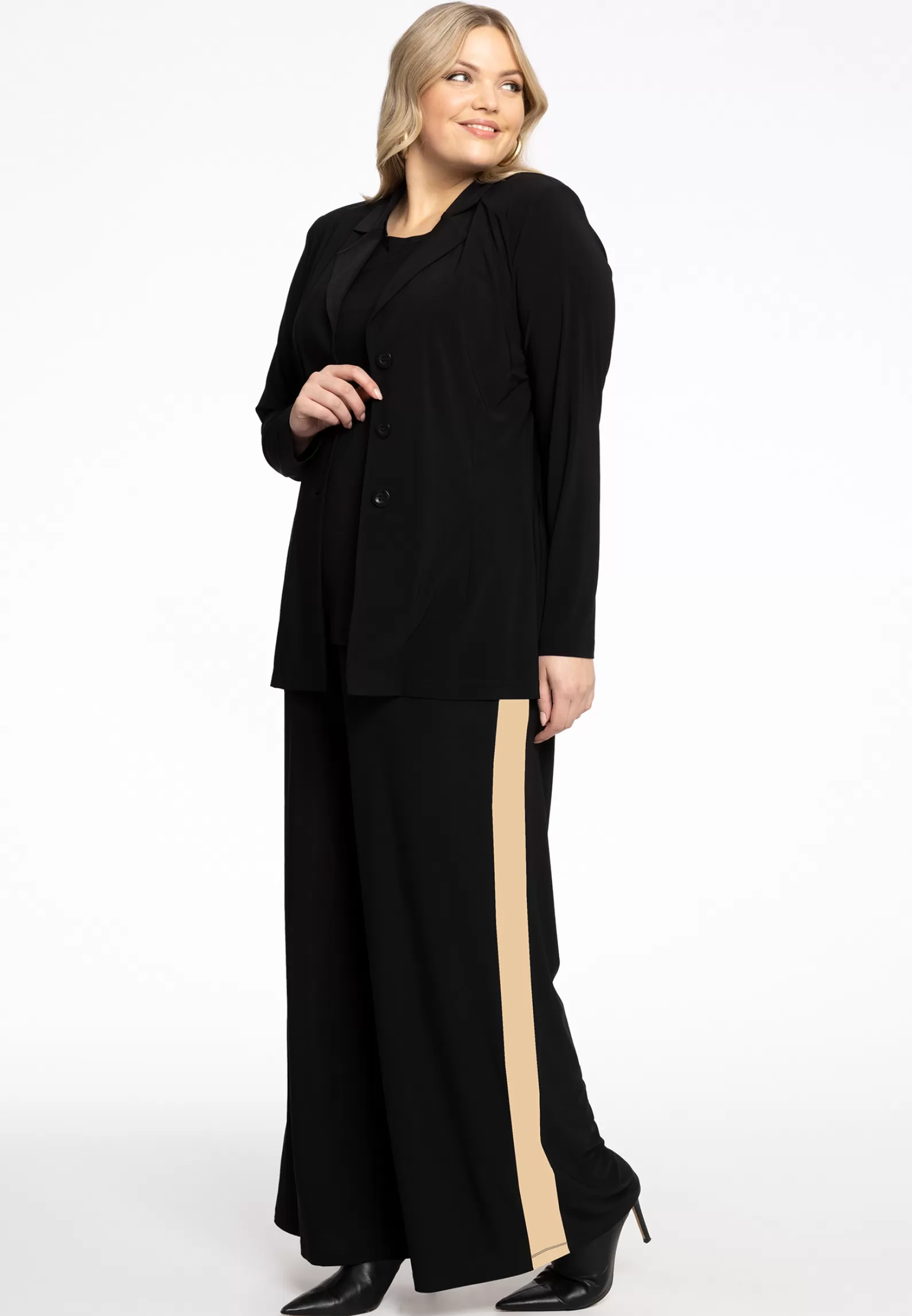Sale Trousers Wide Contrast Lines Dolce Women Trousers