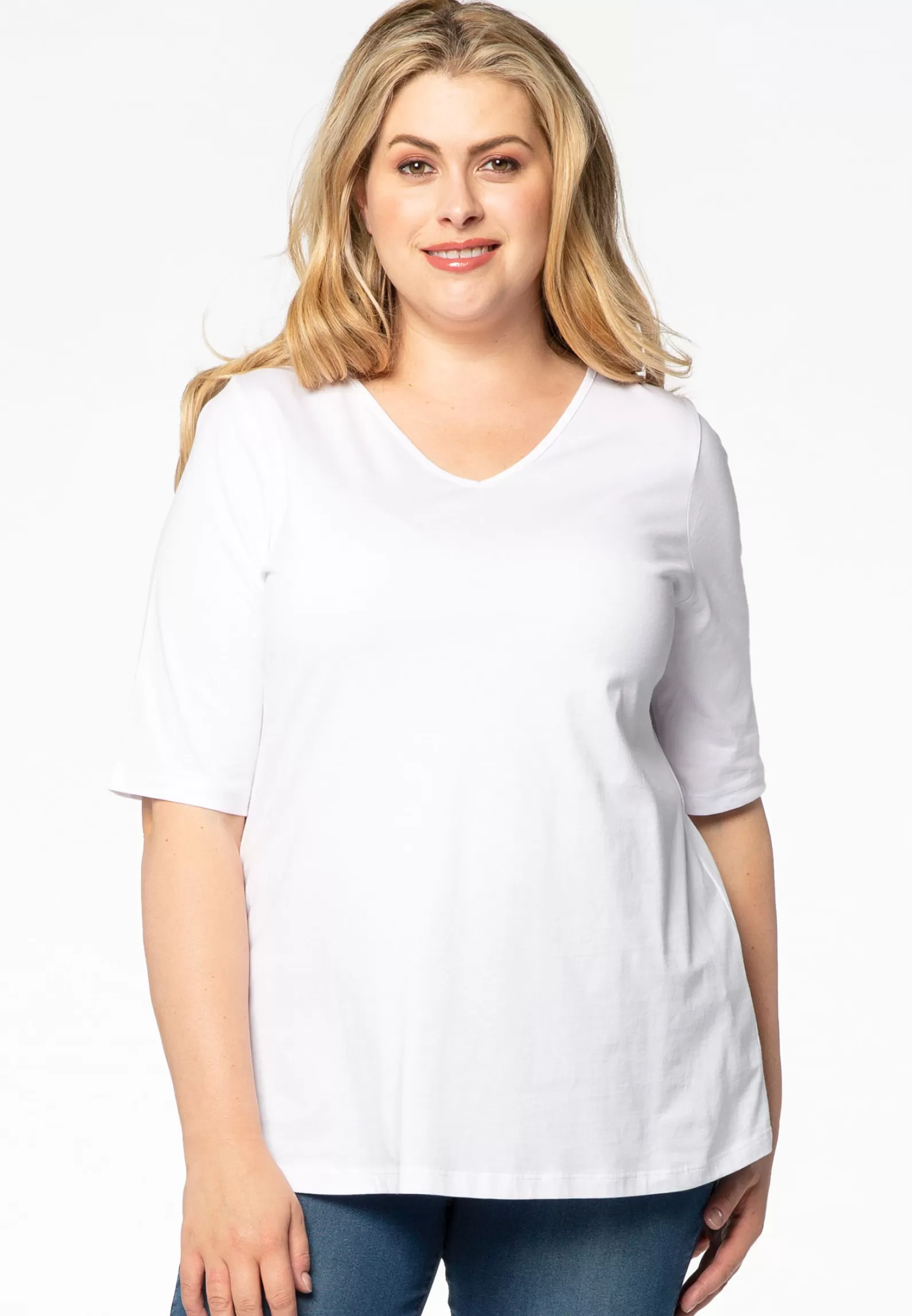 Discount T-Shirt V-Neck Relax Fit Cotton Women Shirts