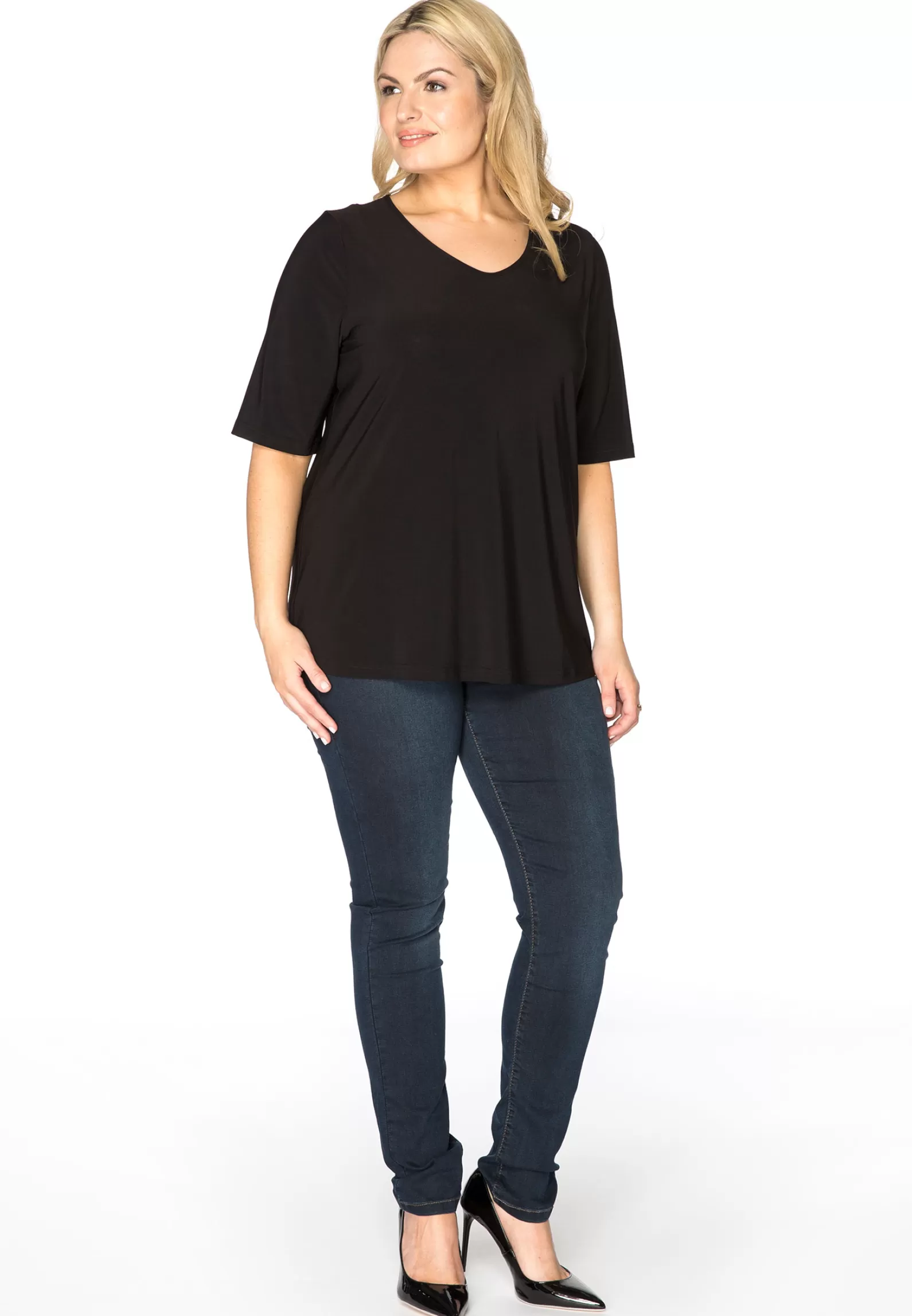 Fashion T-Shirt V-Neck Relax Fit Dolce Women Shirts