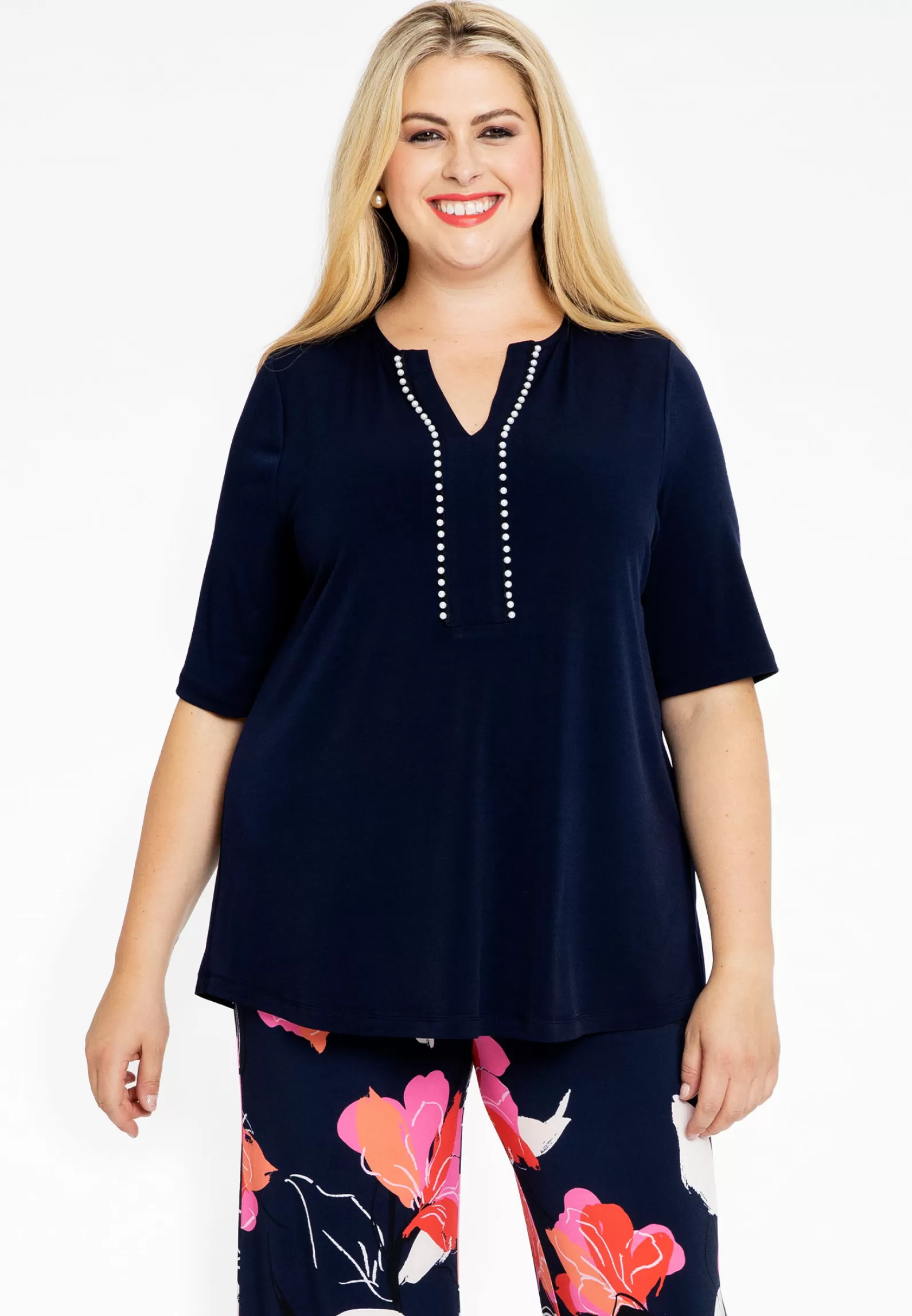 Sale Tunic A-Line Pearls Dolce Women Shirts