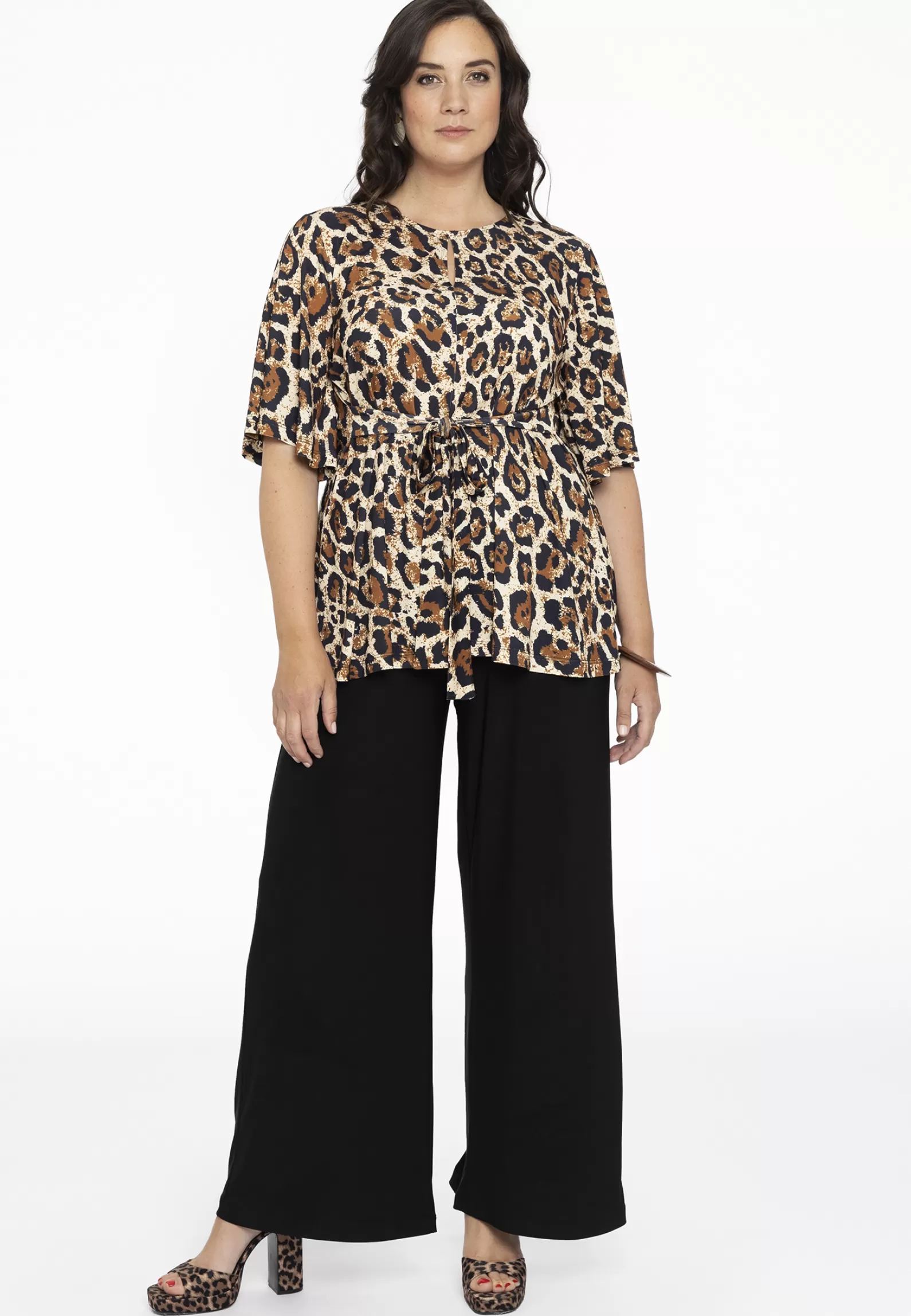 Shop Tunic Belt Leopard Women Tunics