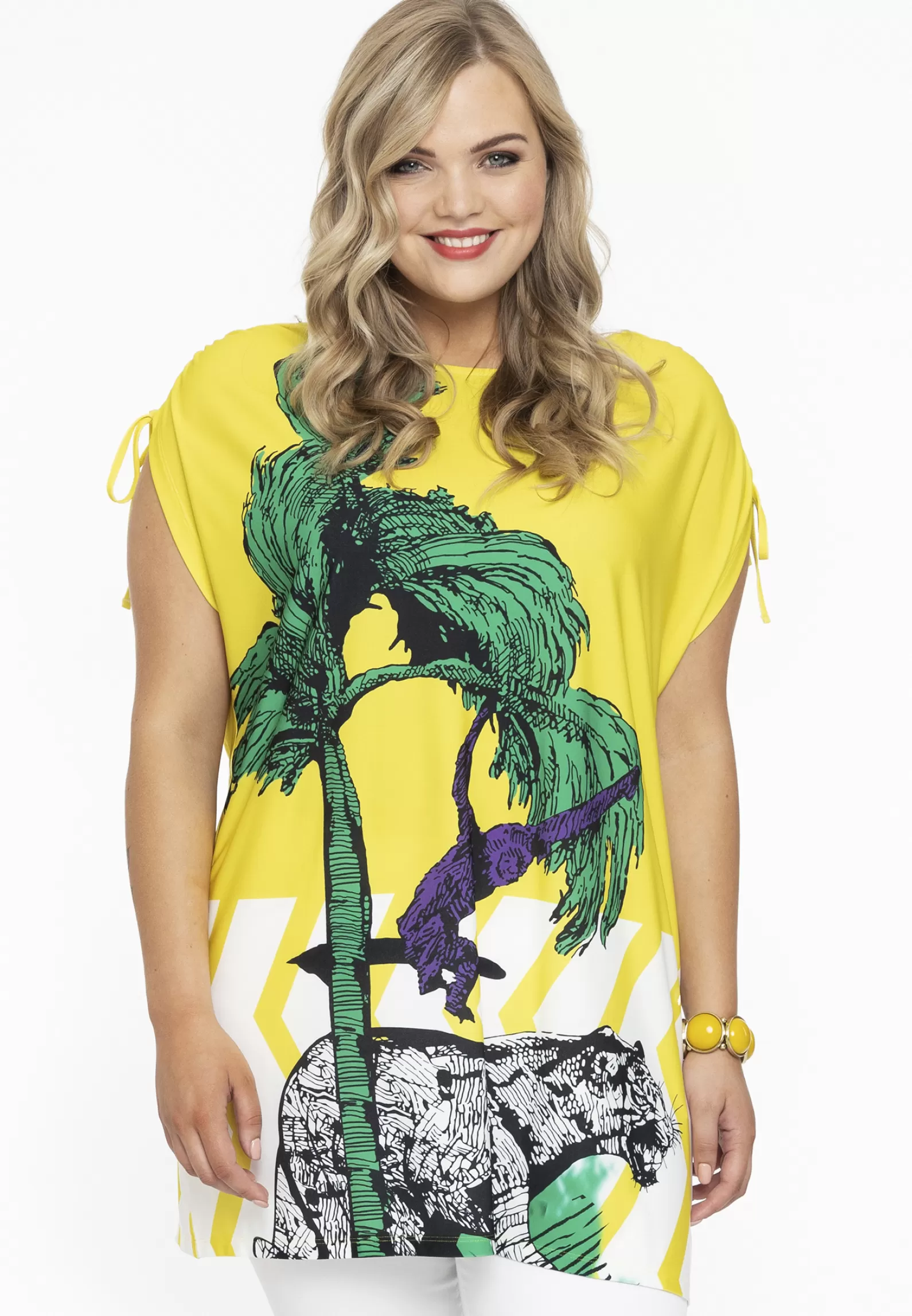 Online Tunic Drawstrings Tiger Women Tunics