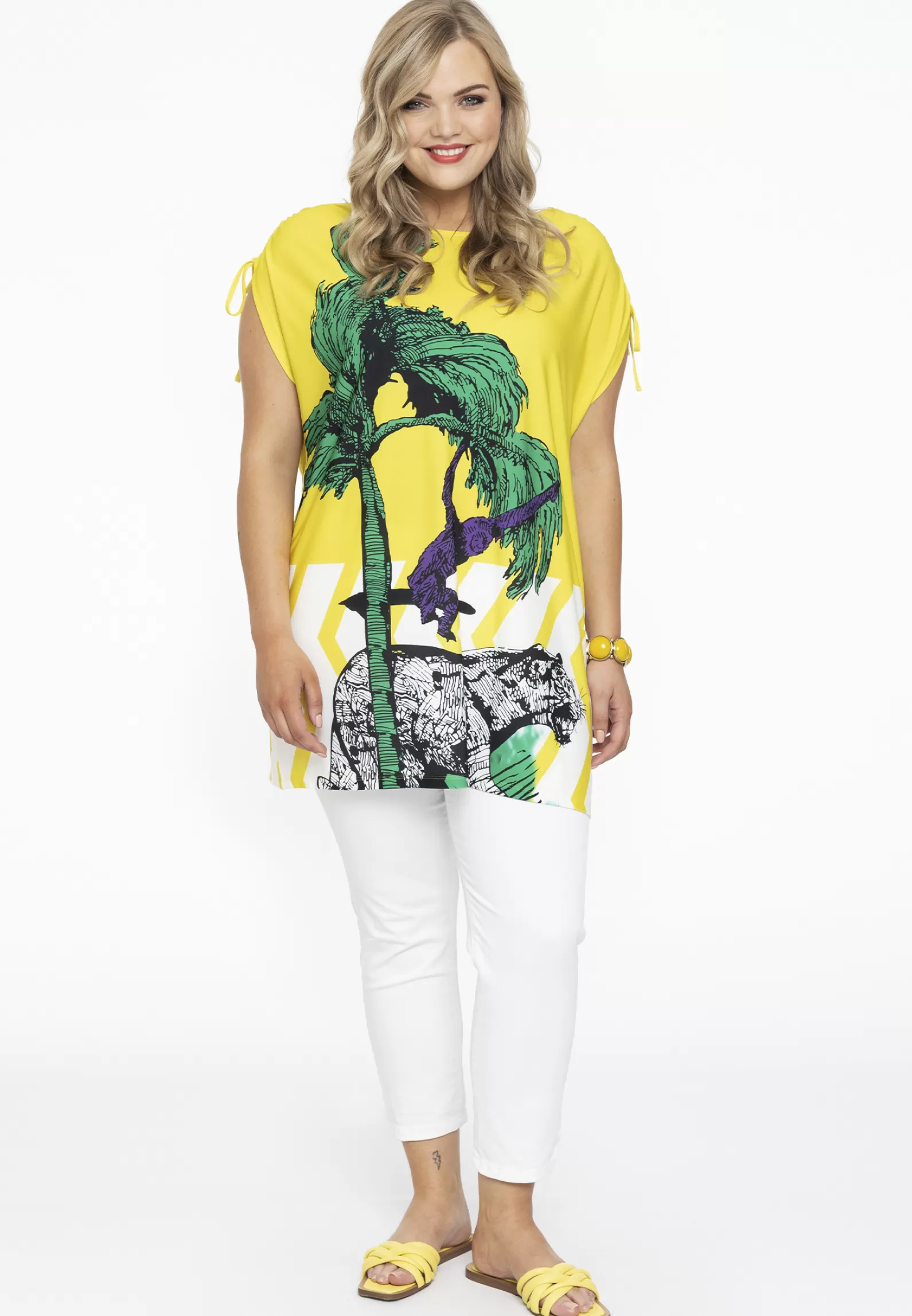 Online Tunic Drawstrings Tiger Women Tunics