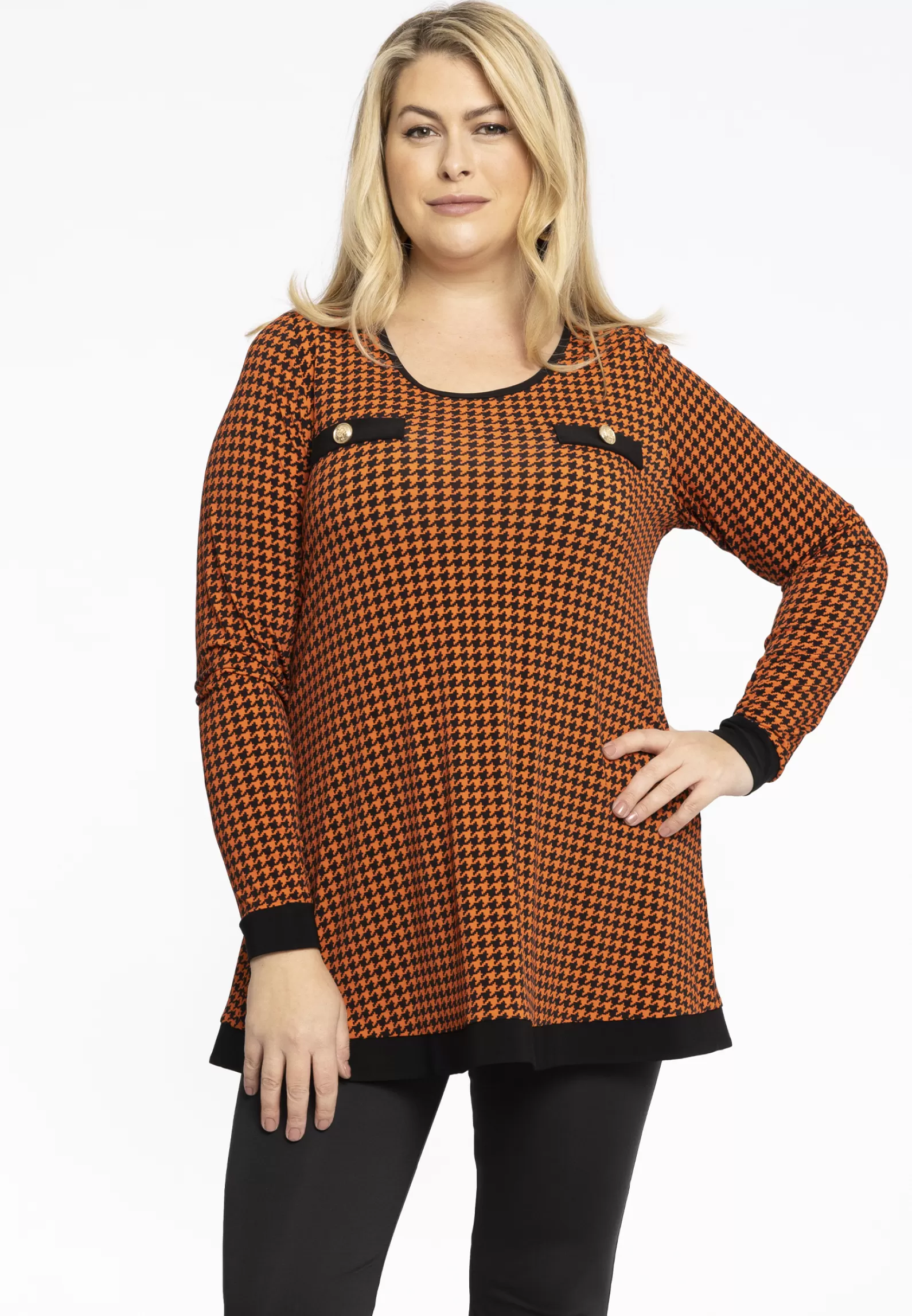 Best Sale Tunic Flare Fake Pockets Karina Women Tunics