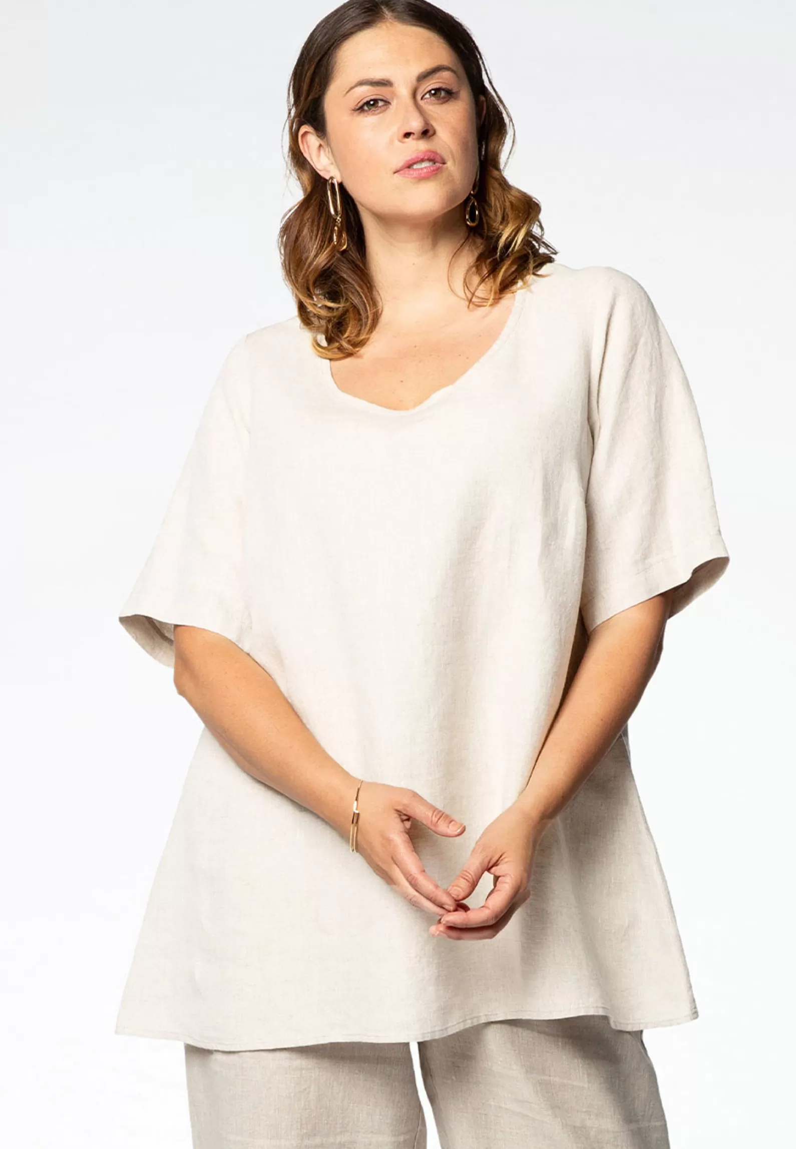 Cheap Tunic Flare Linen Women Tunics