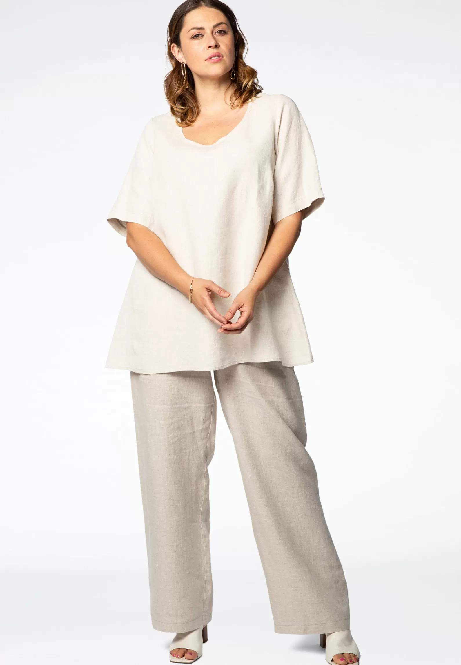 Cheap Tunic Flare Linen Women Tunics