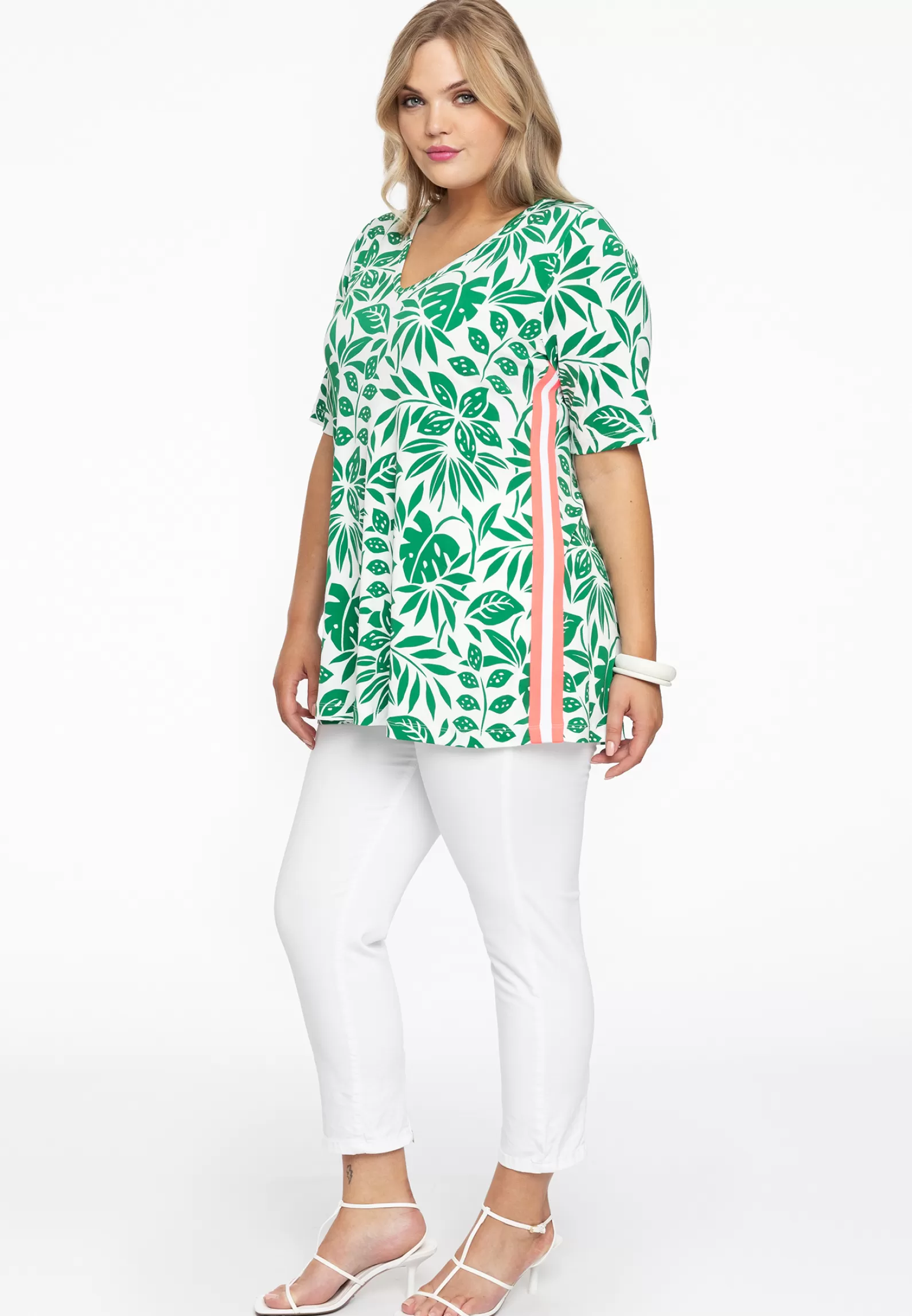 Outlet Tunic Flare Neon Stripe Mykonos Women Tunics