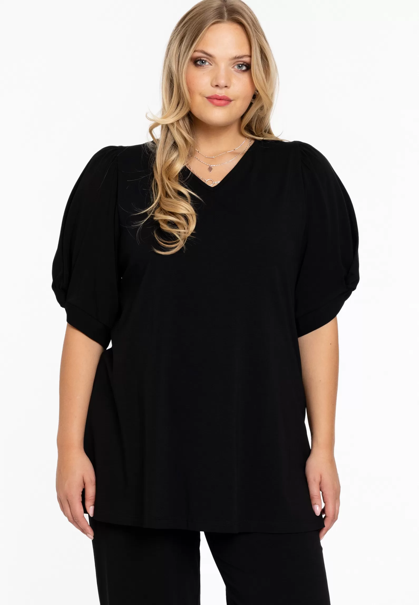 Best Tunic Flare Puff Sleeve Organic Cotton Women Tunics