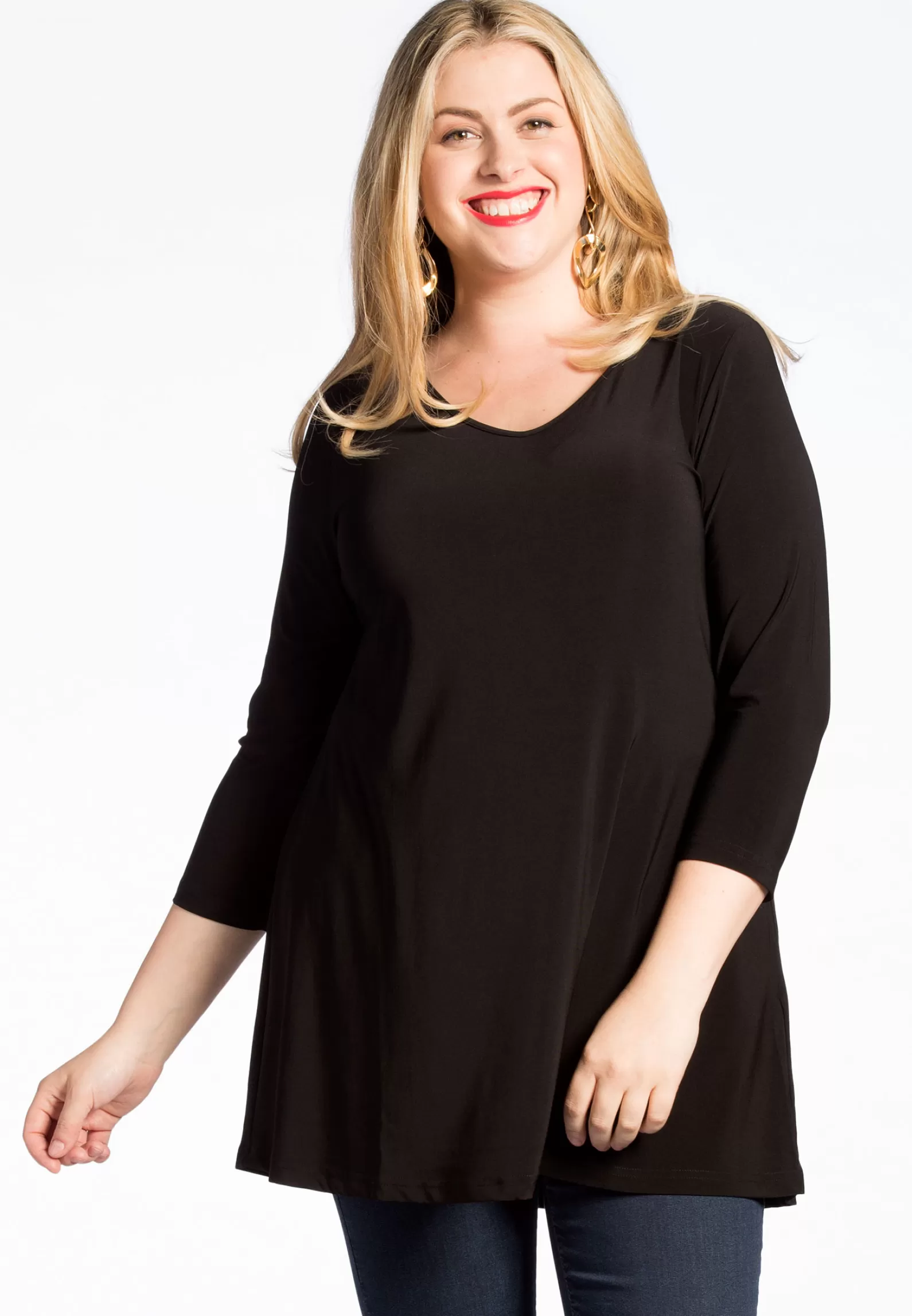 Clearance Tunic Flare V-Neck Dolce Women Tunics