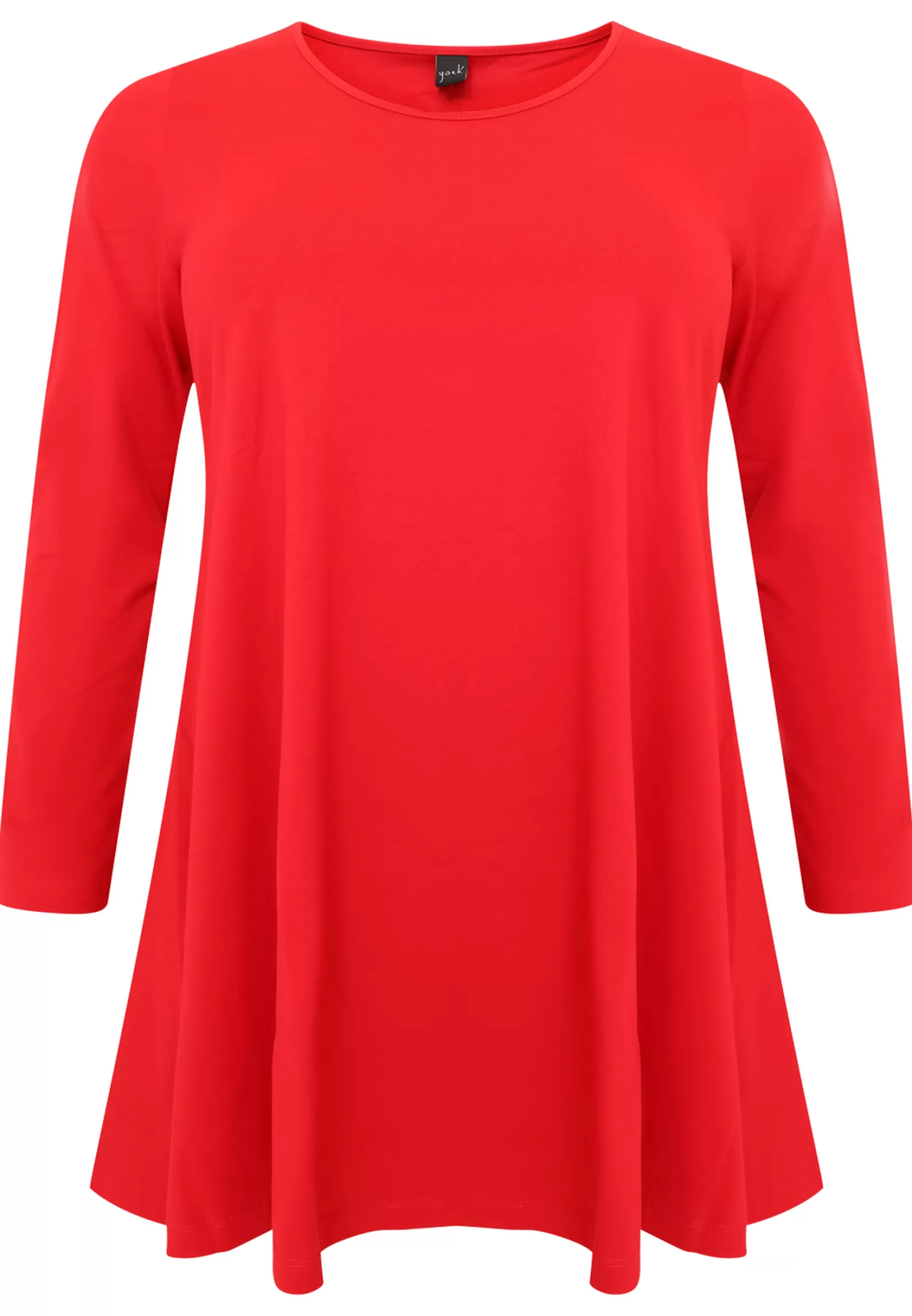 Clearance Tunic Longsleeve Wide Bottom Cotton Women Basics