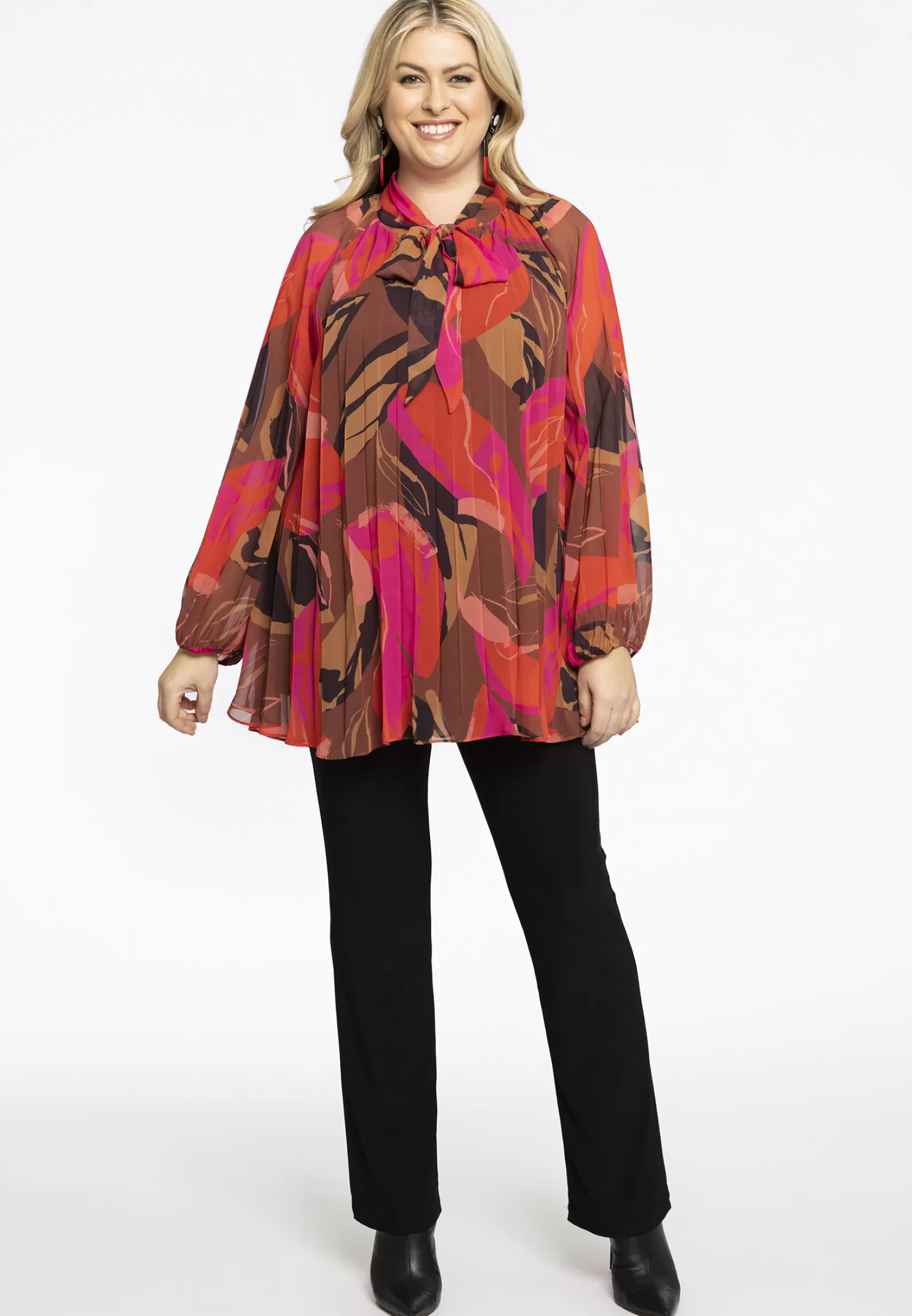Cheap Tunic Plissee Bowtie Evi Women Tunics