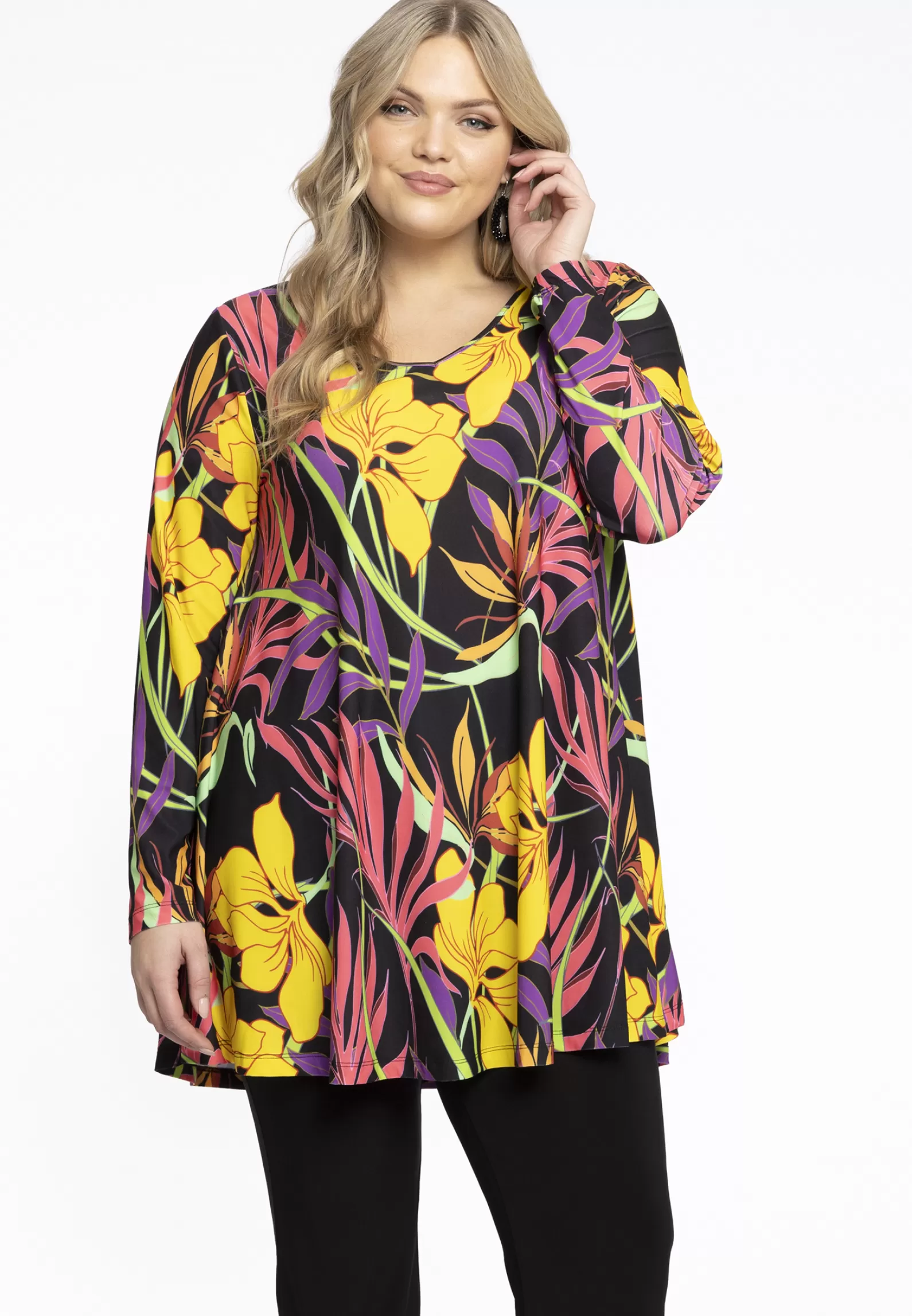 New Tunic Swing Long Sleeve Aura Women Tunics