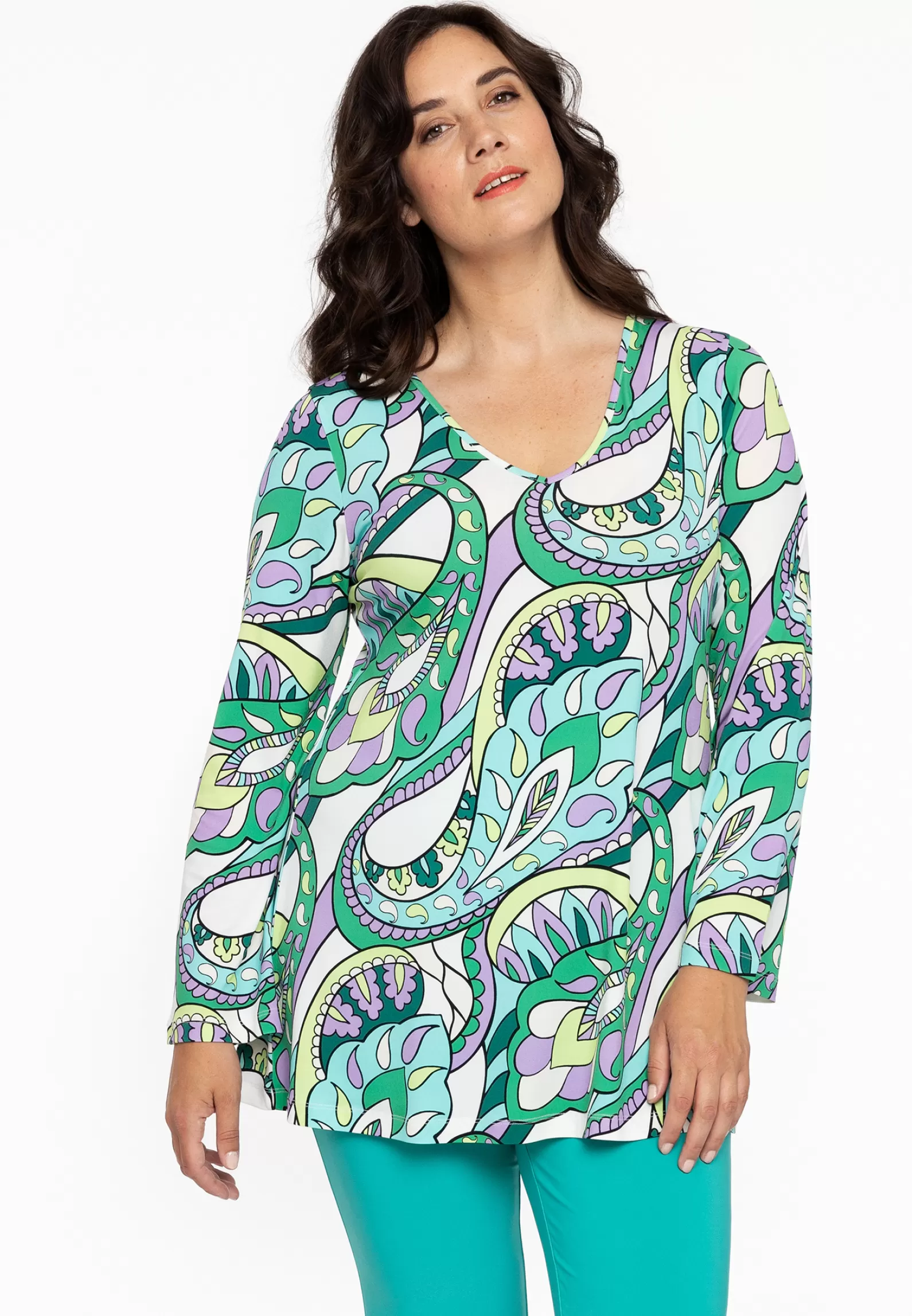 Hot Tunic V-Neck Flare Bari Women Tunics