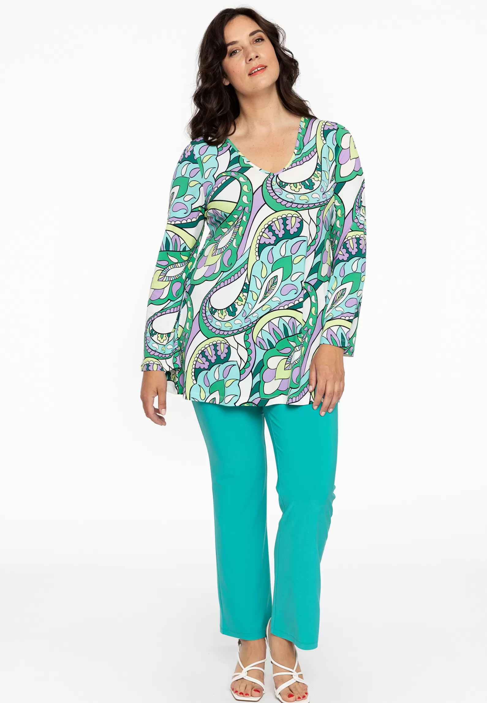 Hot Tunic V-Neck Flare Bari Women Tunics