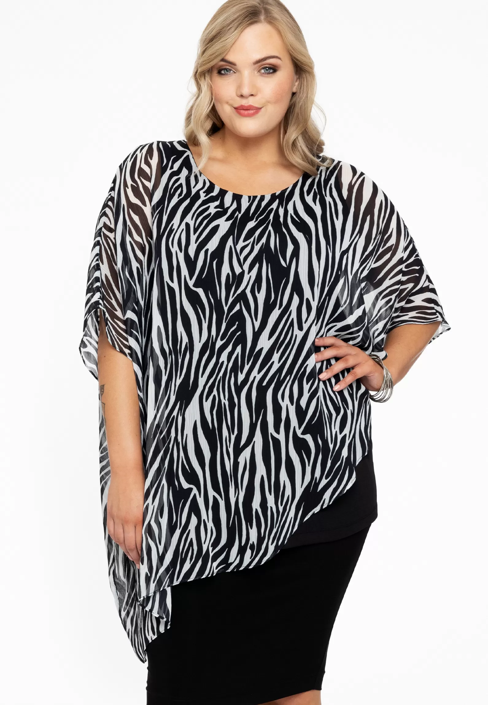 Outlet Tunic Voile Zebra Women Tunics