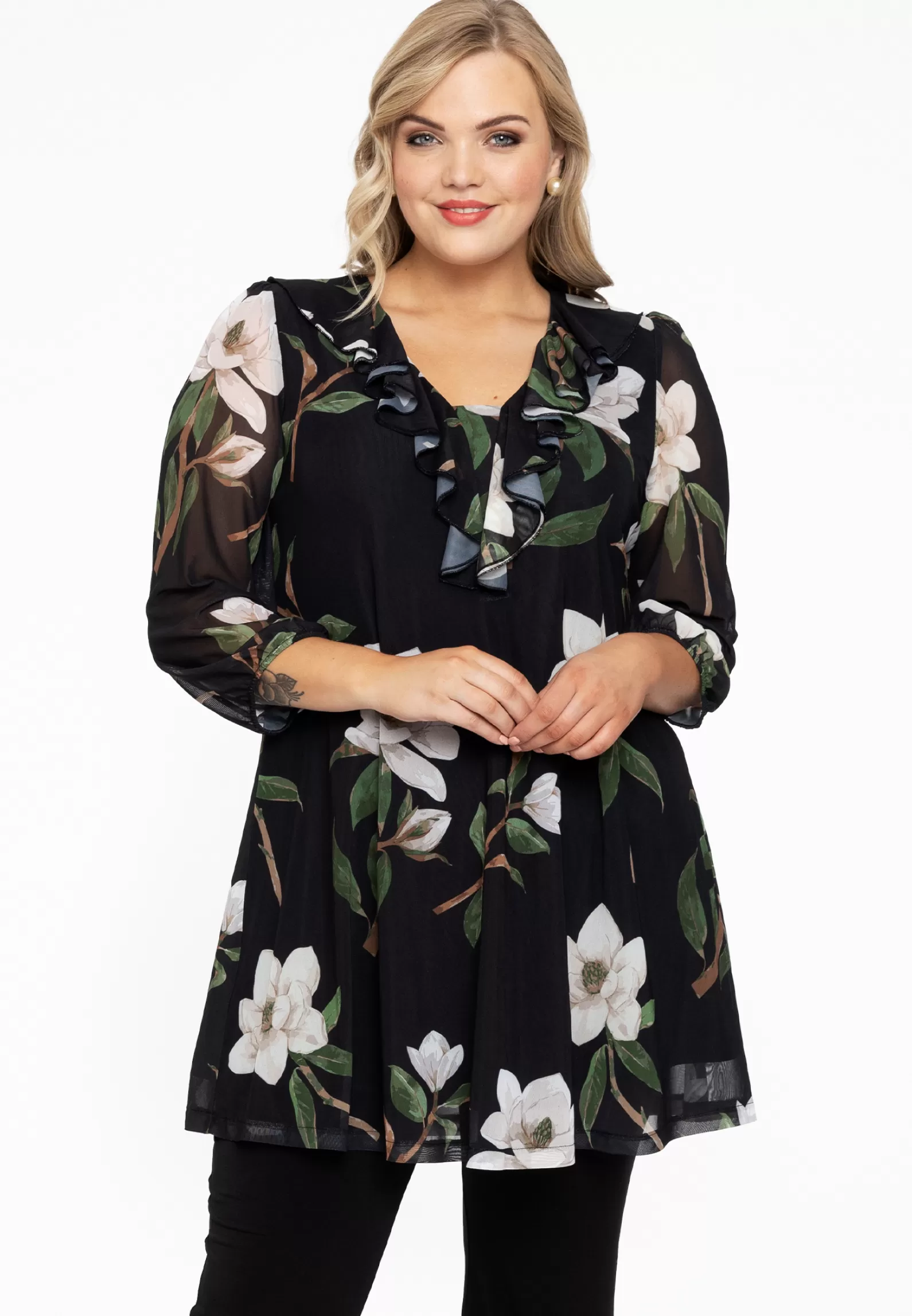 Clearance Tunic Wide Bottom Camellia Women Tunics