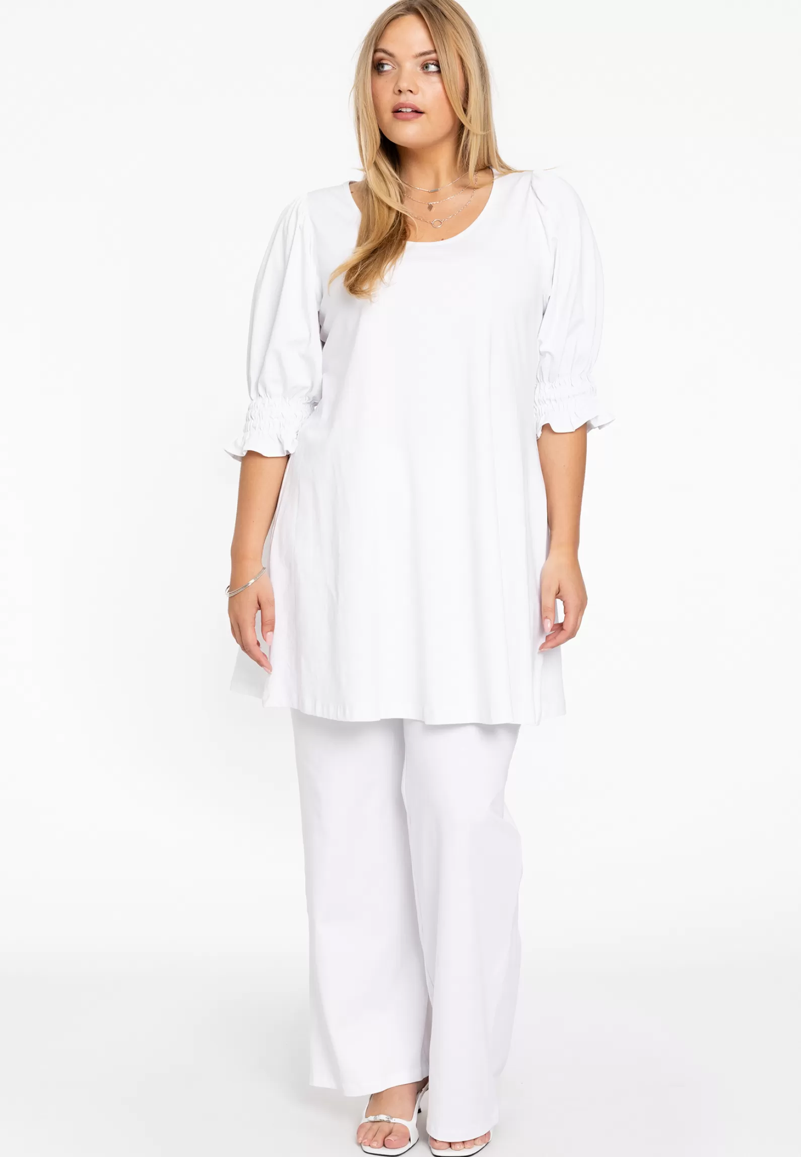 Store Tunic Wide Bottom Cuff Organic Cotton Women Tunics
