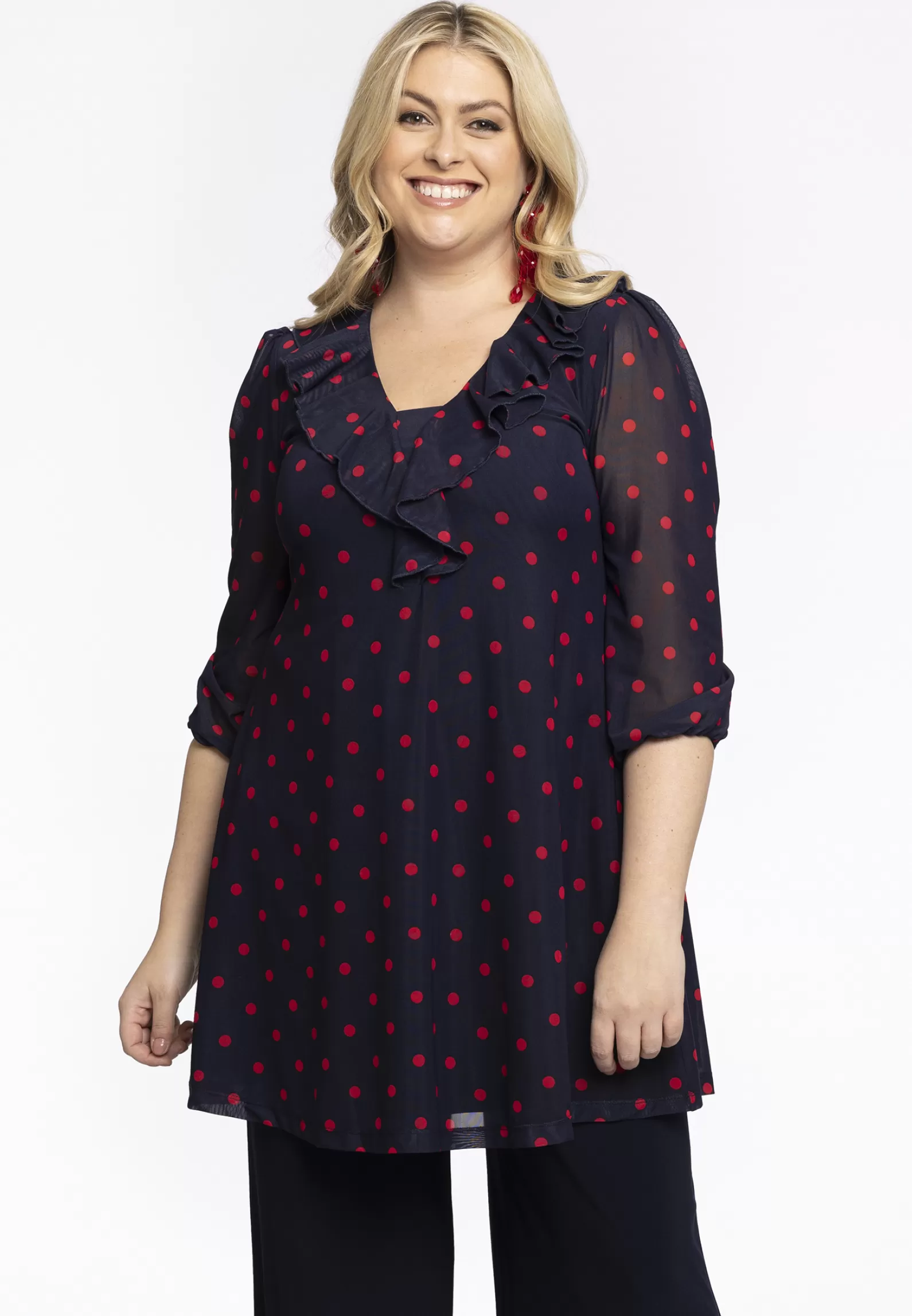 Hot Tunic Wide Bottom Dots Women Tunics