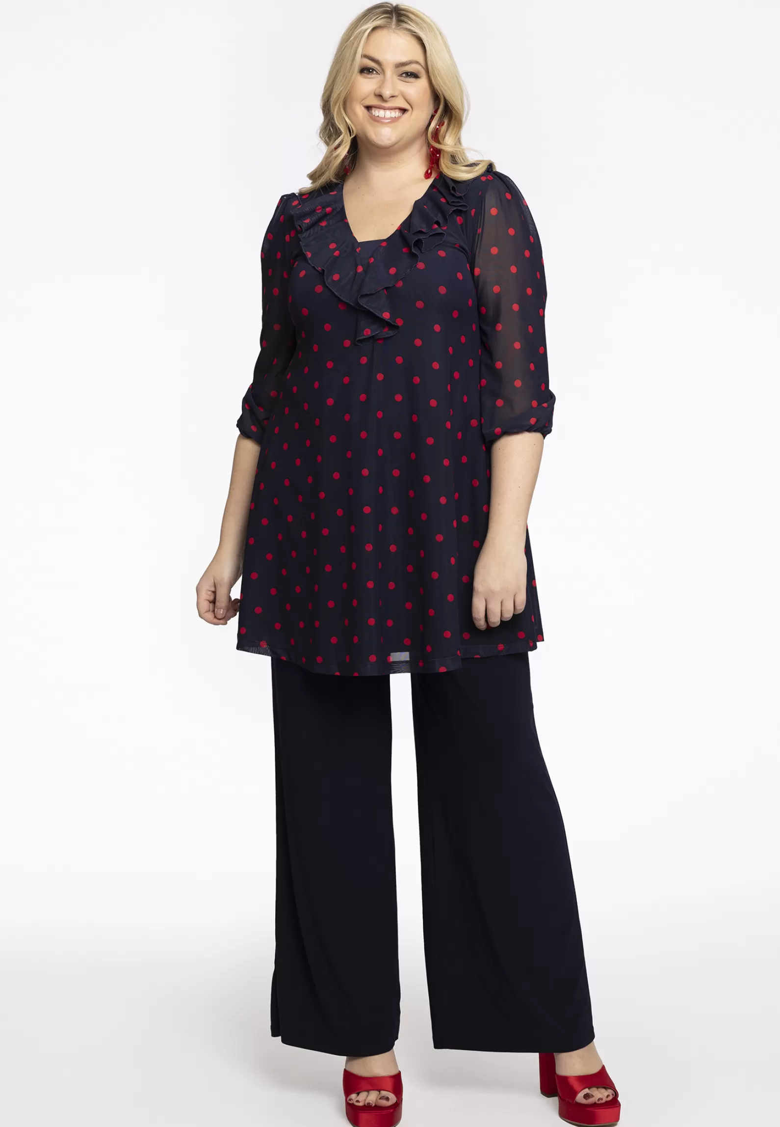 Hot Tunic Wide Bottom Dots Women Tunics