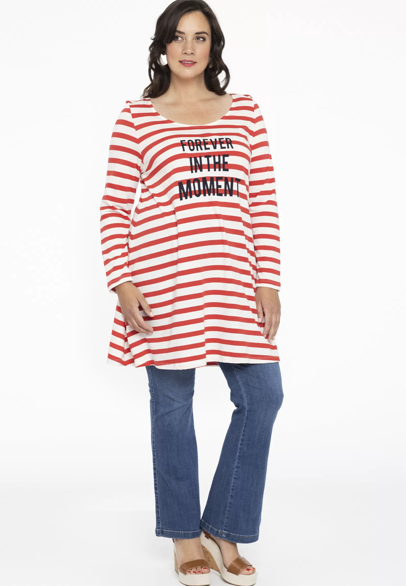 Discount Tunic Wide Bottom Forever Women Tunics