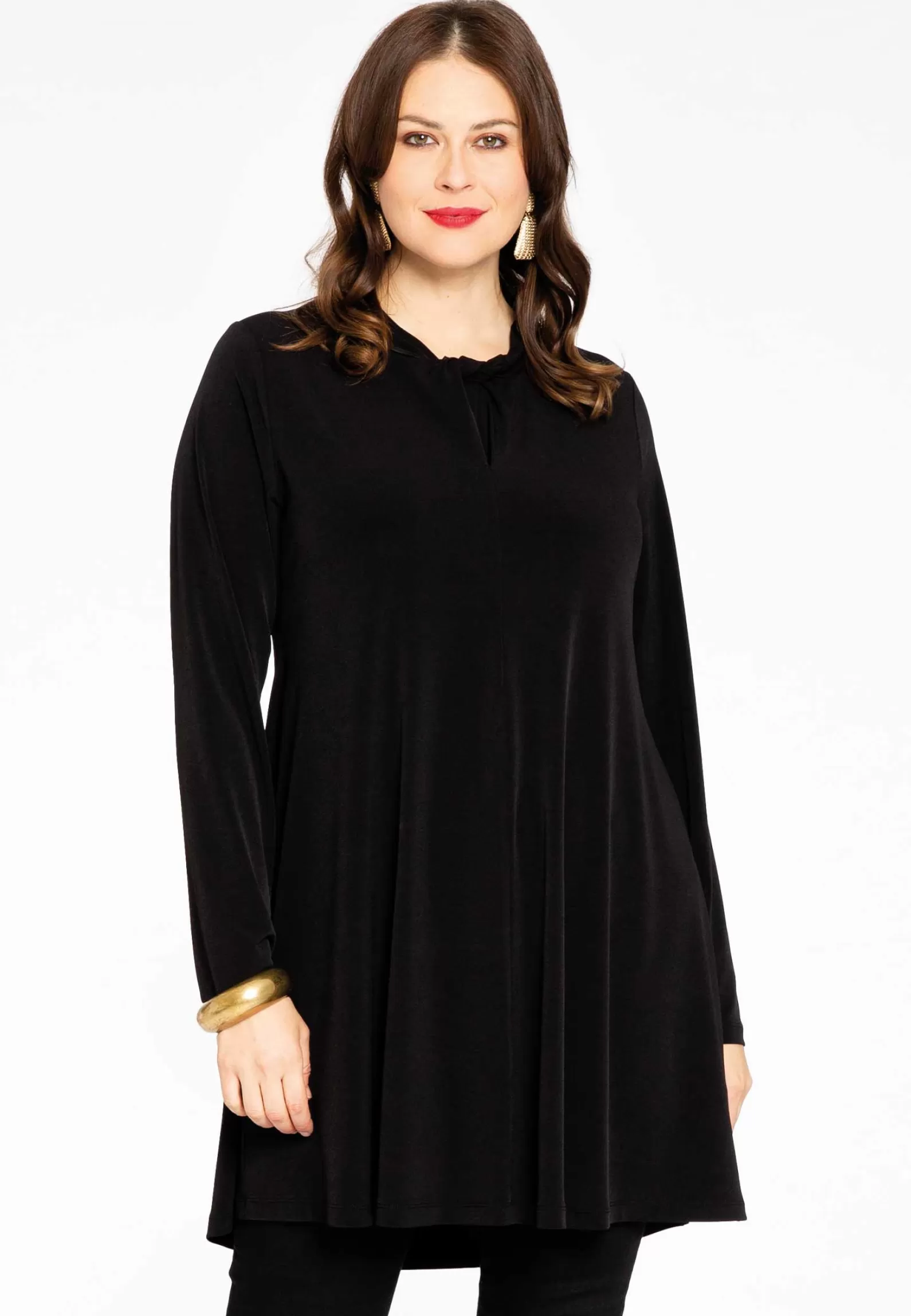 Online Tunic Wide Bottom Knot Detail Dolce Women Tunics