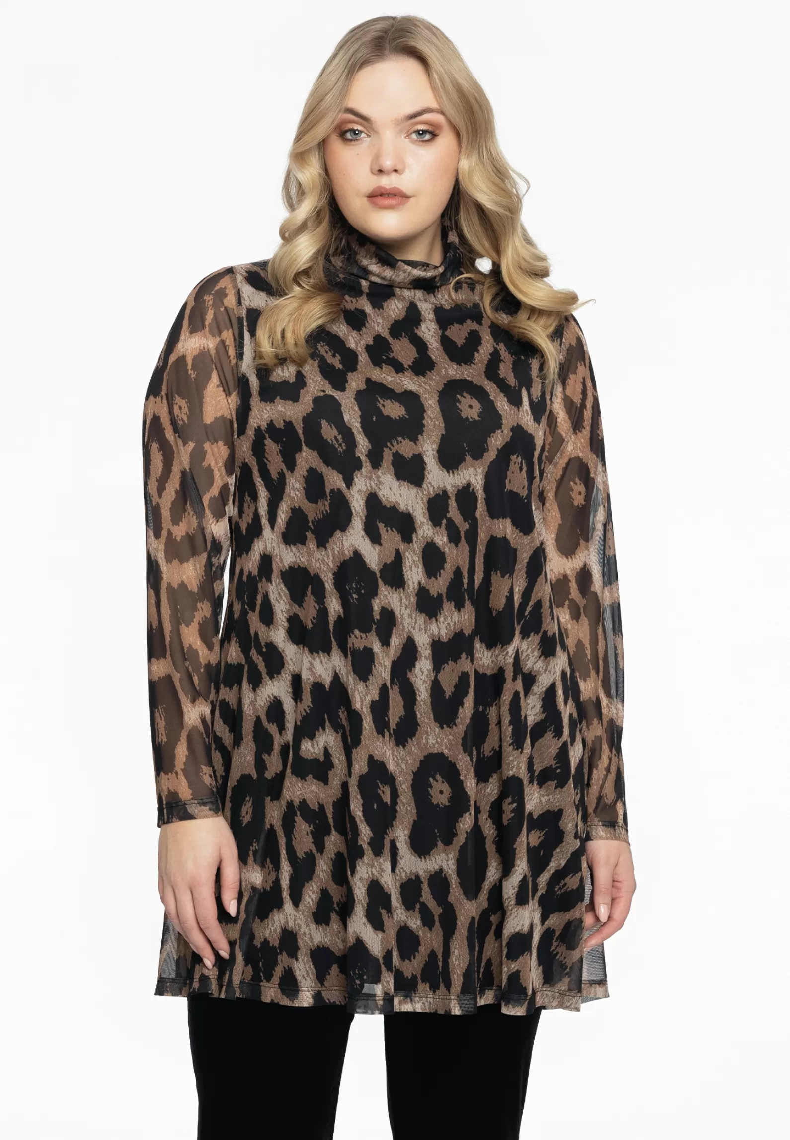 Outlet Tunic Wide Bottom Leopard Women Tunics