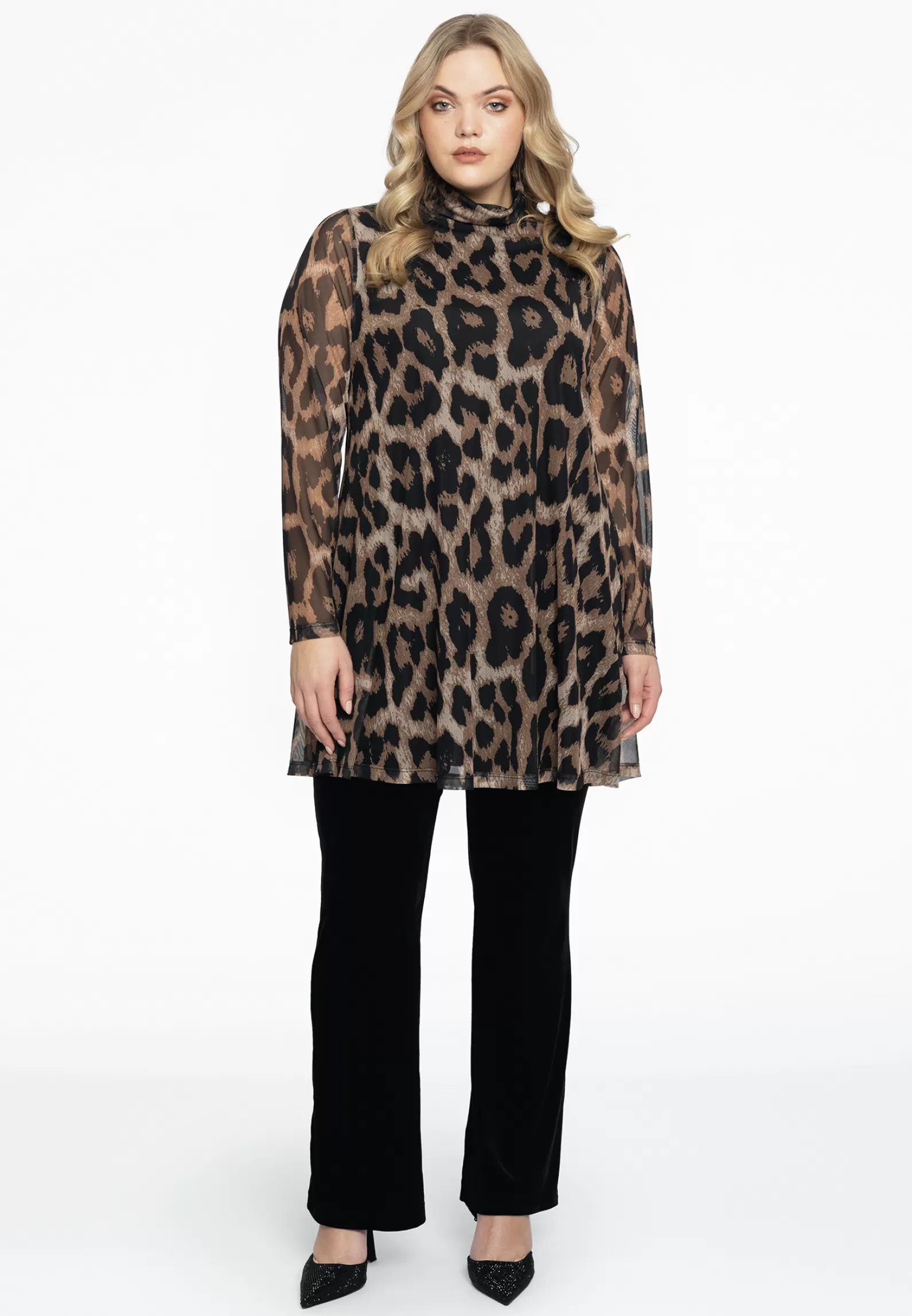 Outlet Tunic Wide Bottom Leopard Women Tunics