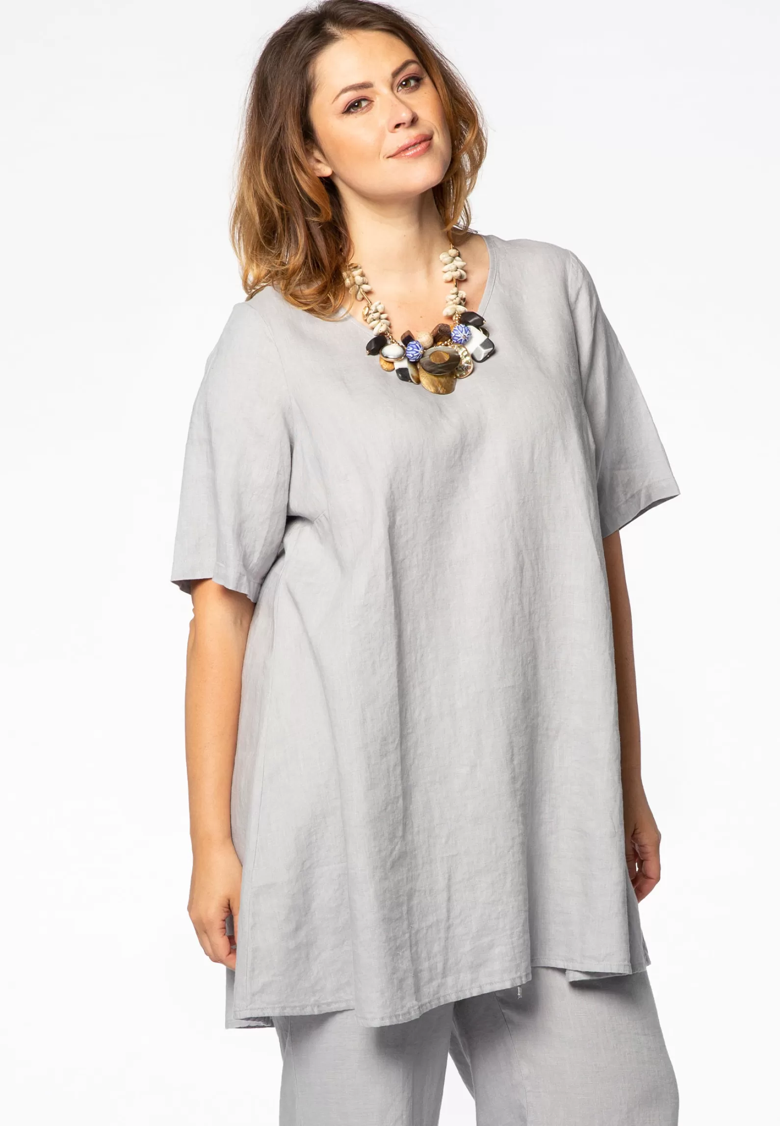 Shop Tunic Wide Bottom Linen Women Tunics