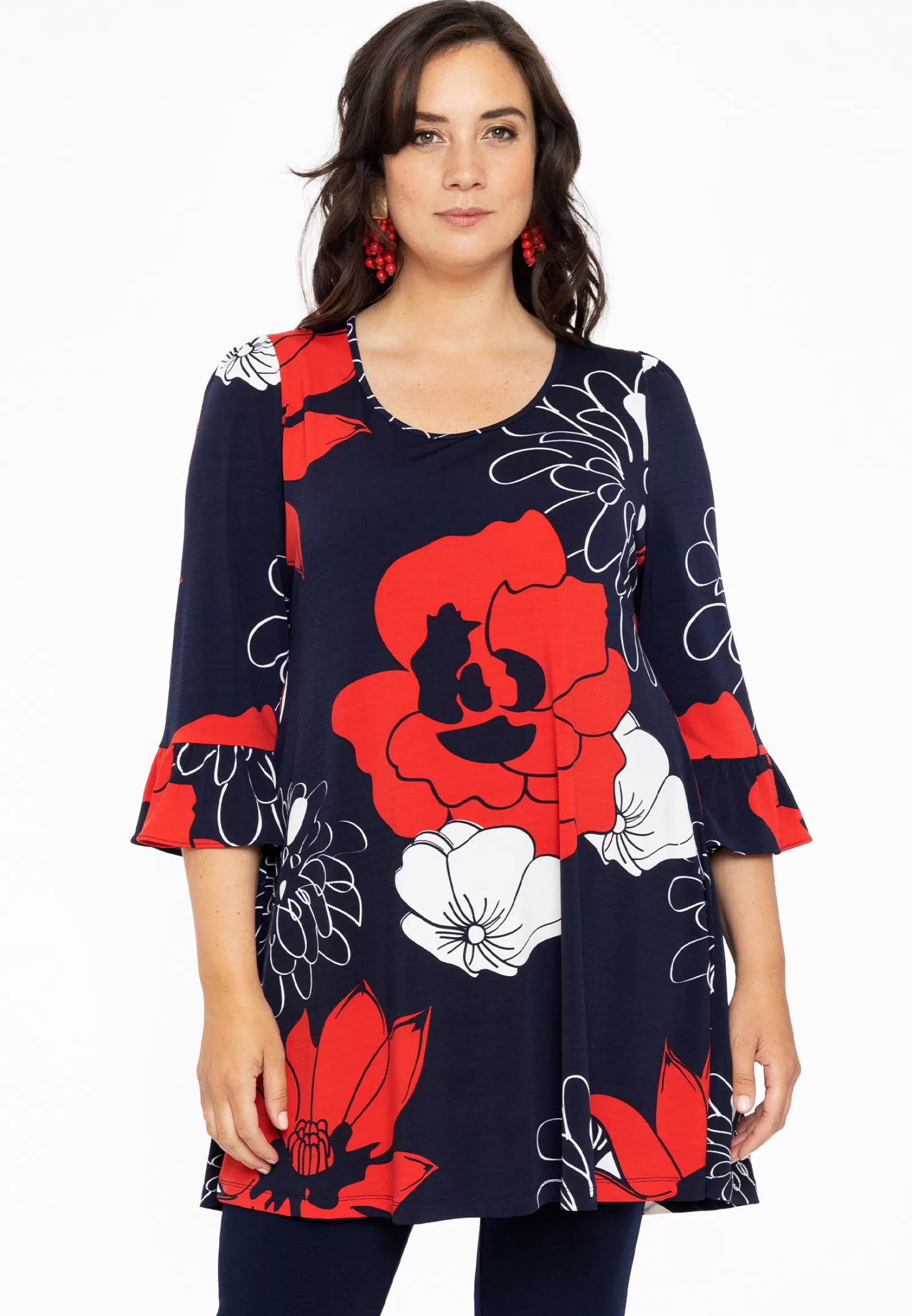 Fashion Tunic Wide Bottom Poppy Women Tunics