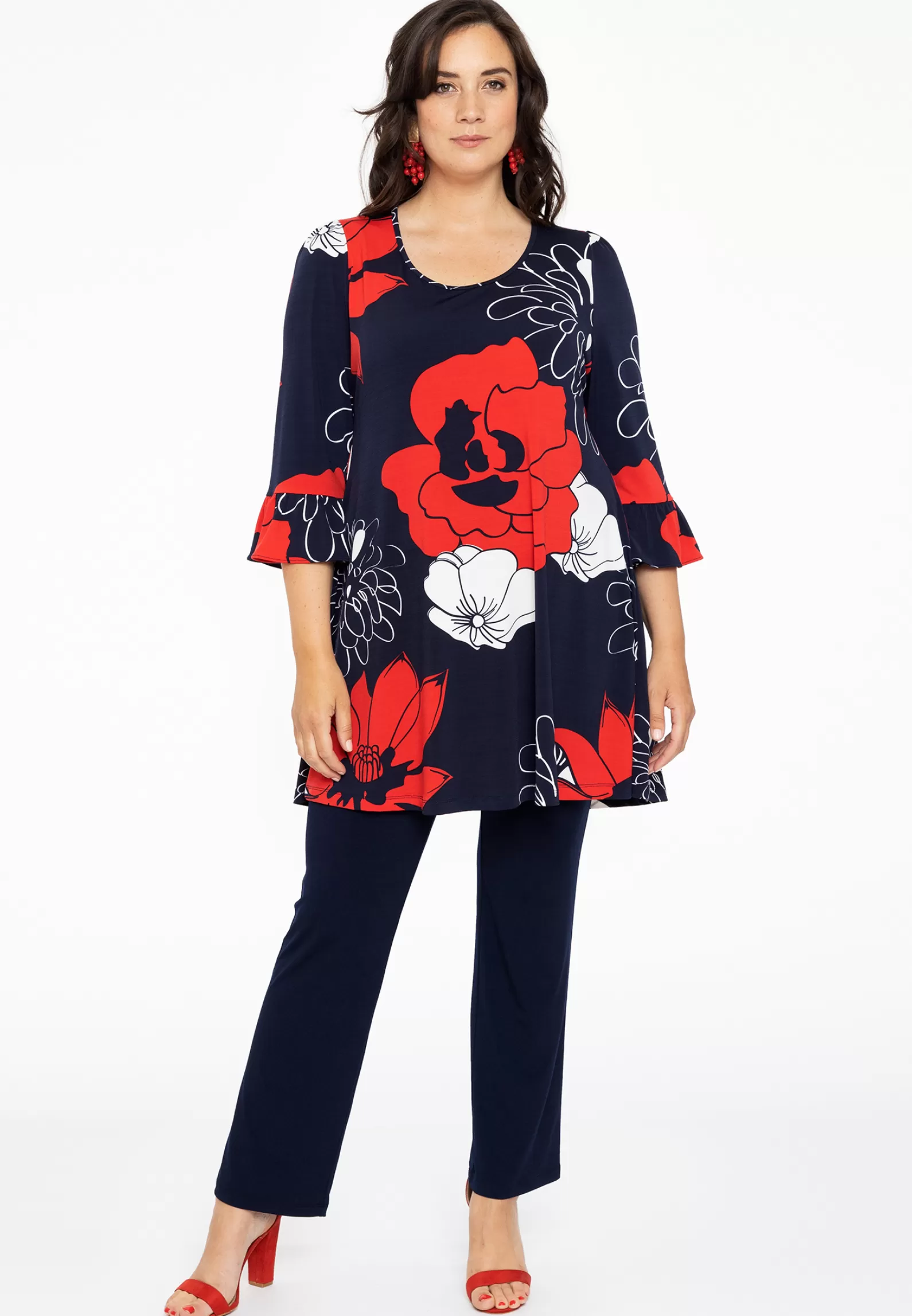 Fashion Tunic Wide Bottom Poppy Women Tunics