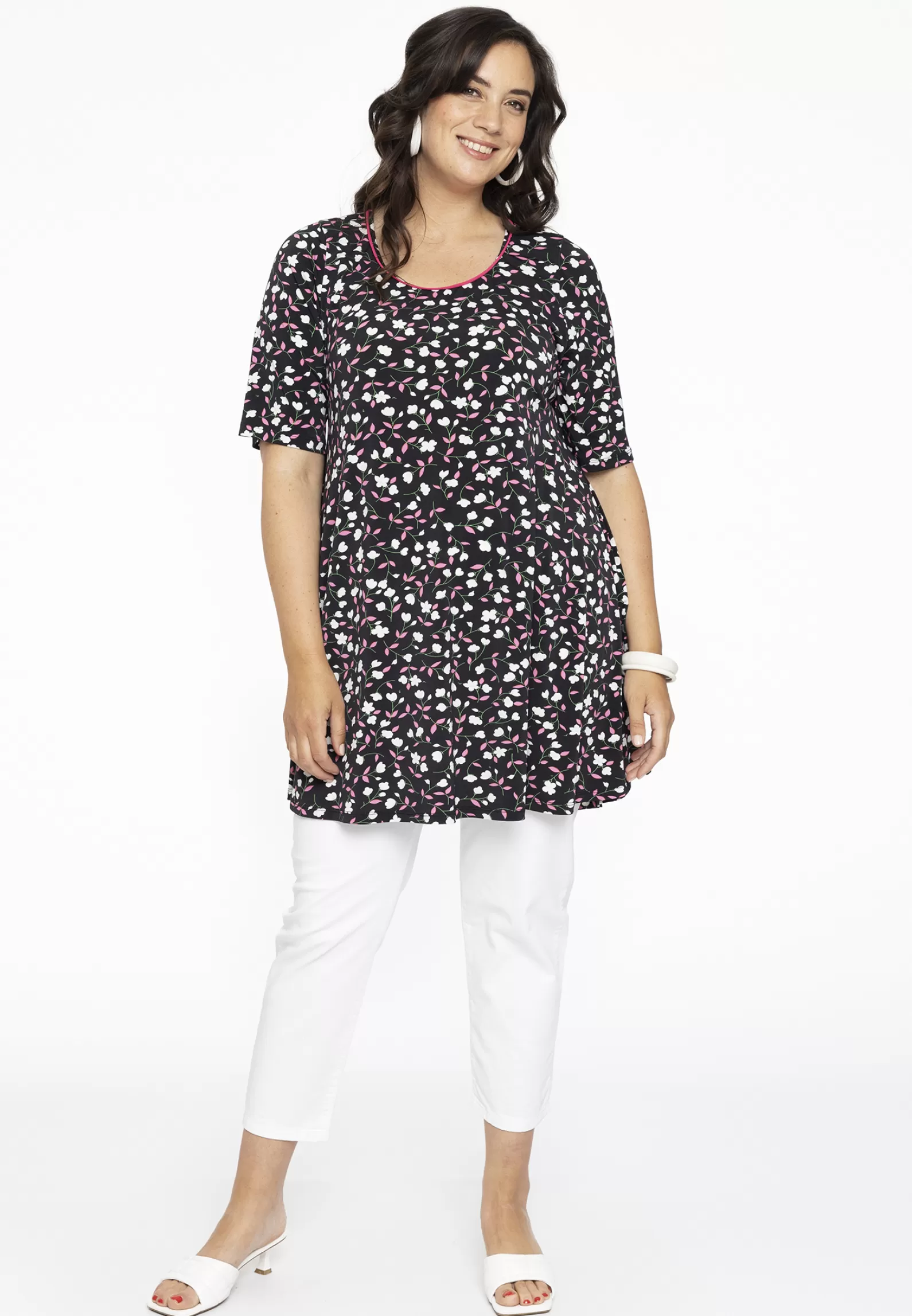 Store Tunic Wide Bottom Short Sleeve Bellis Women Tunics