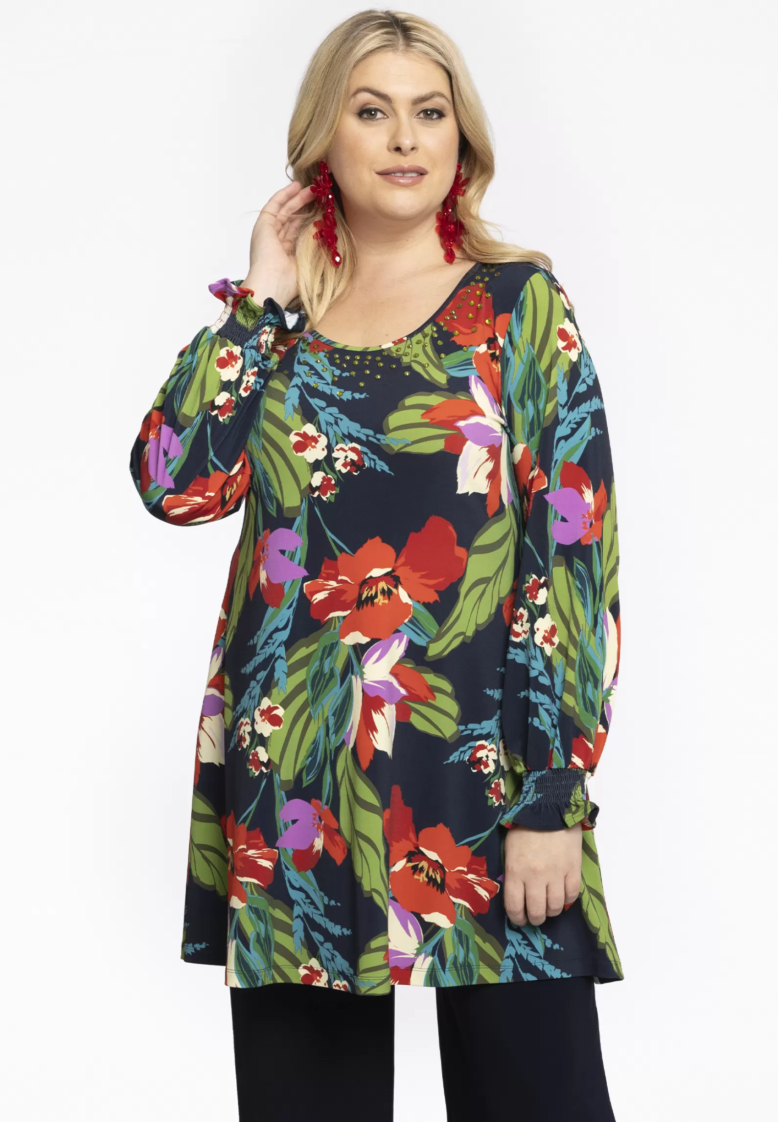 Discount Tunic Wide Bottom Sparkle Janice Women Tunics