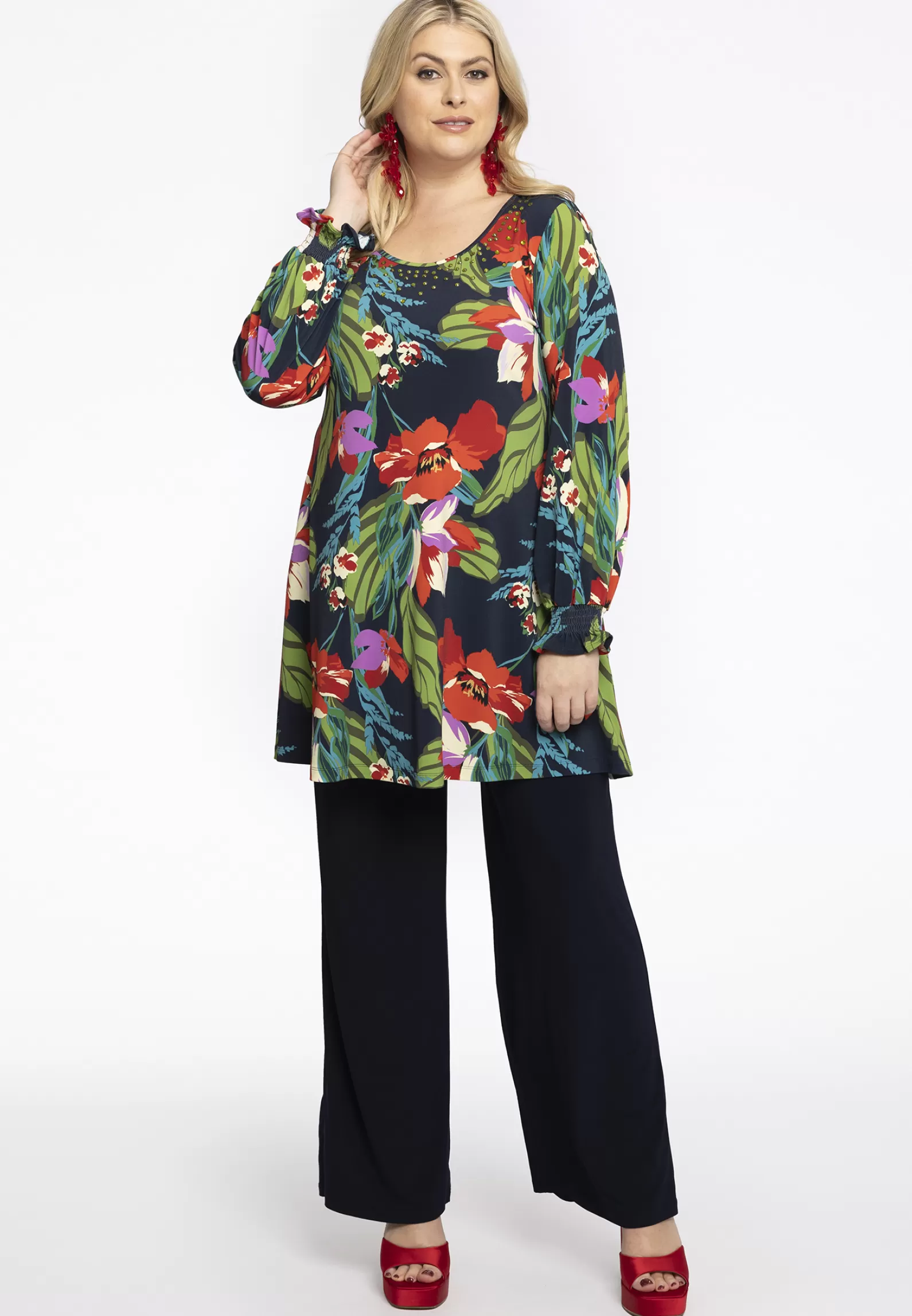 Discount Tunic Wide Bottom Sparkle Janice Women Tunics
